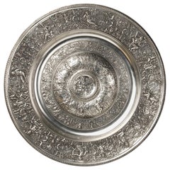 Decorative dish. Pewter. 20th century.