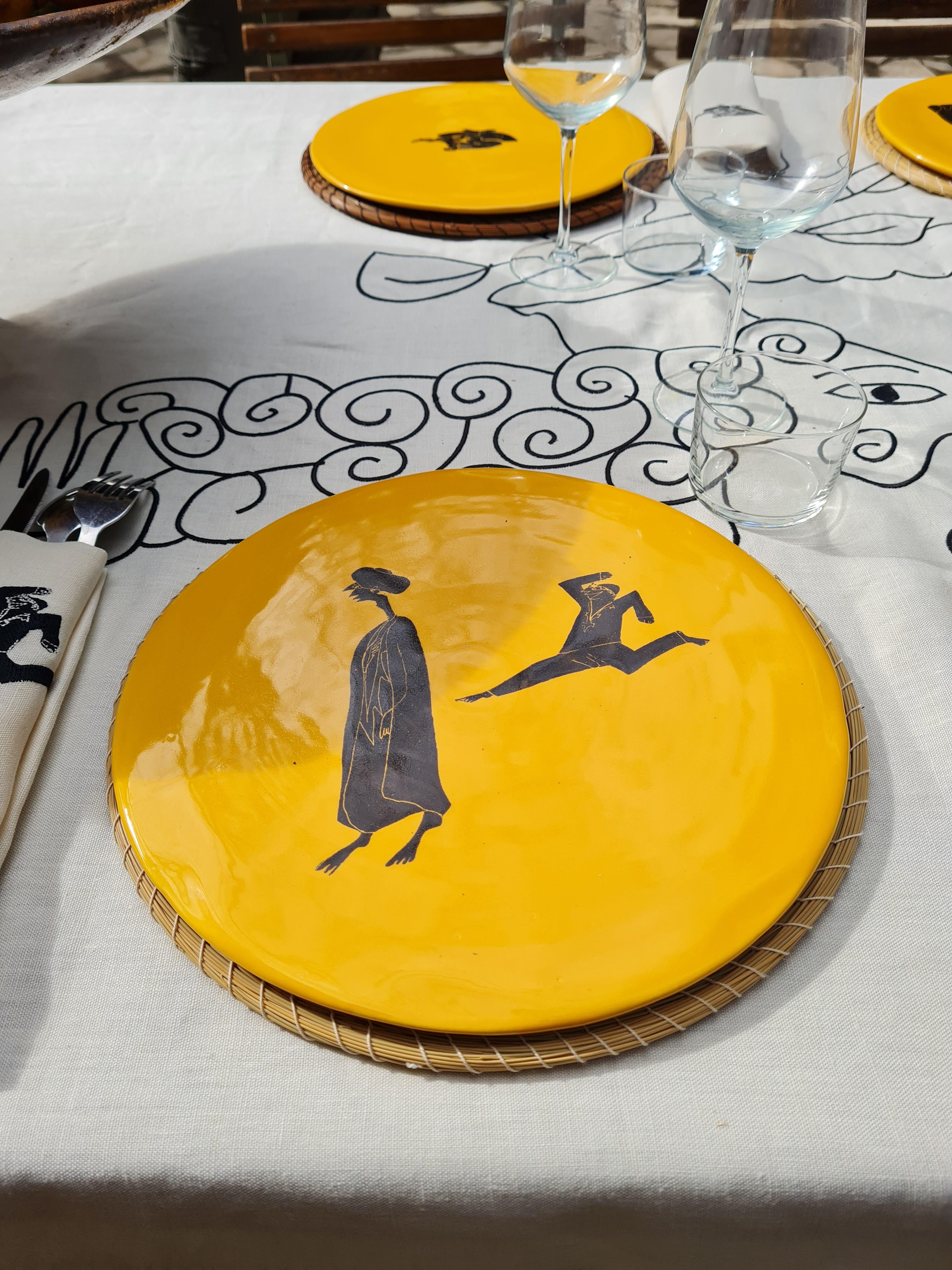 Contemporary Decorative Dishes HARBA Yellow edition For Sale
