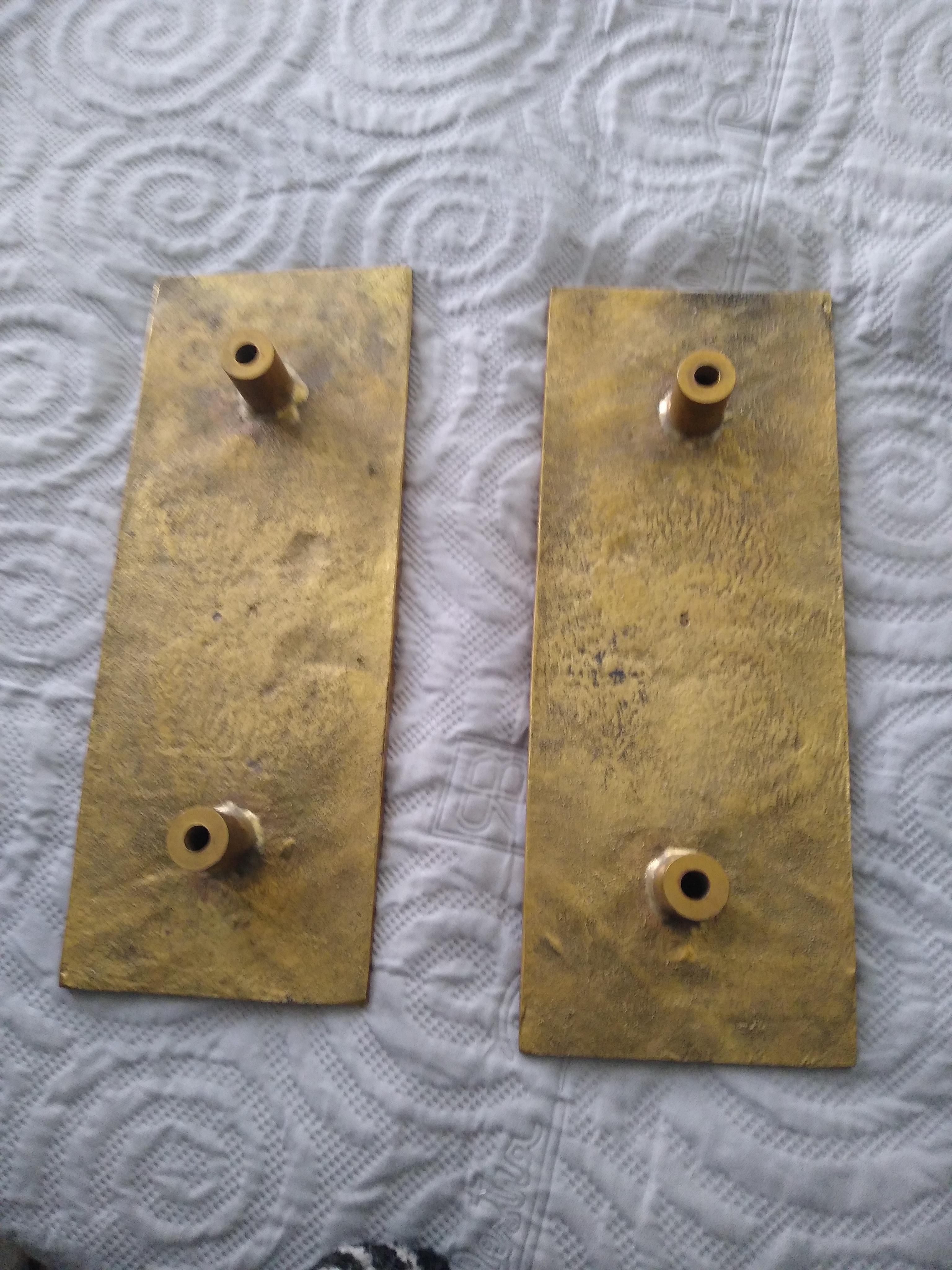 Tiradores decorativos para puertas en bronce, Italia Años 70 Italiano en venta