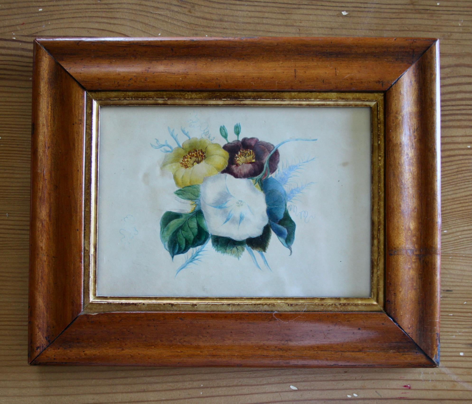 dekorative Zeichnung von Blumen Aquarell 