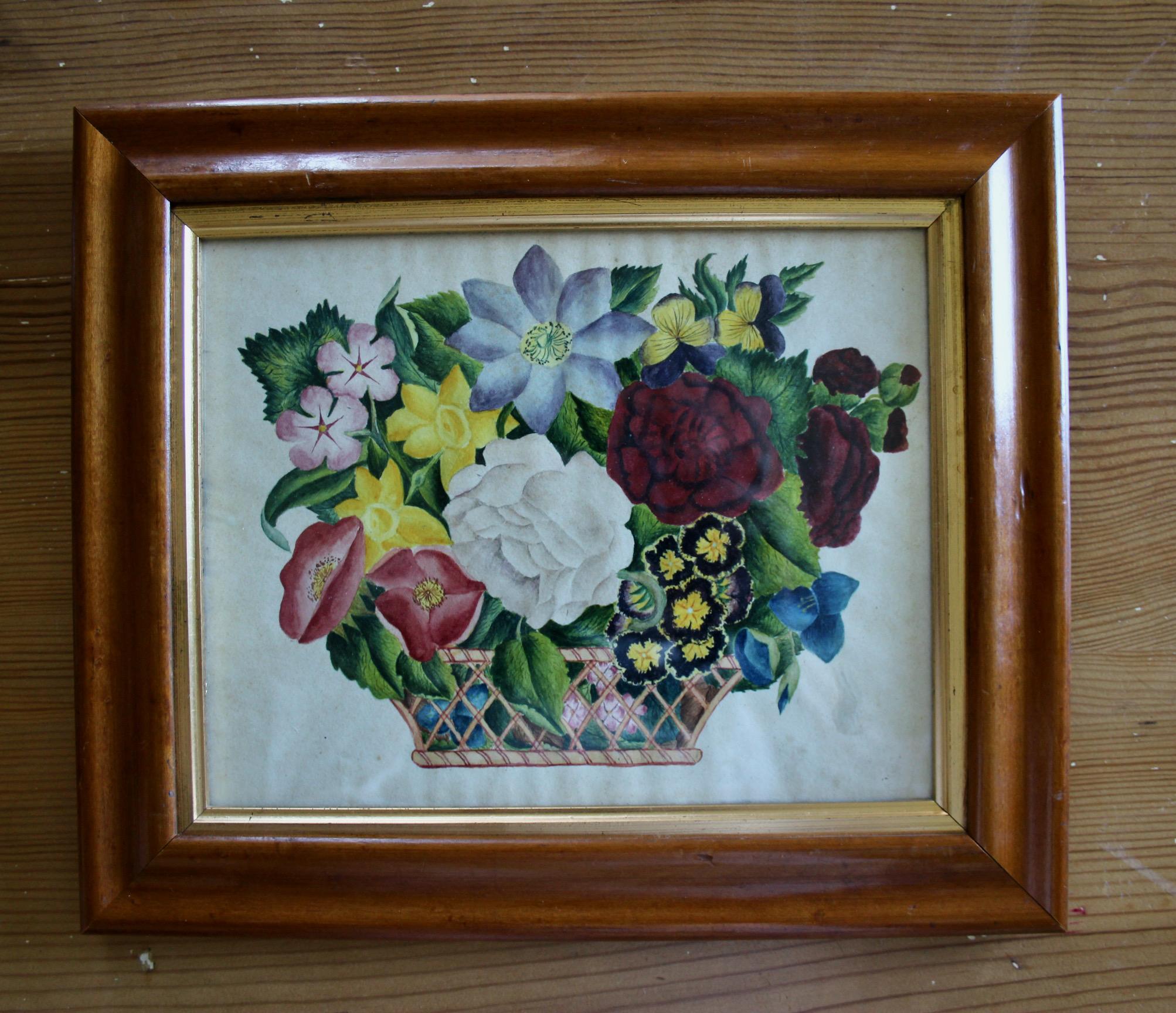 dekorative Zeichnung von Blumen Aquarell 