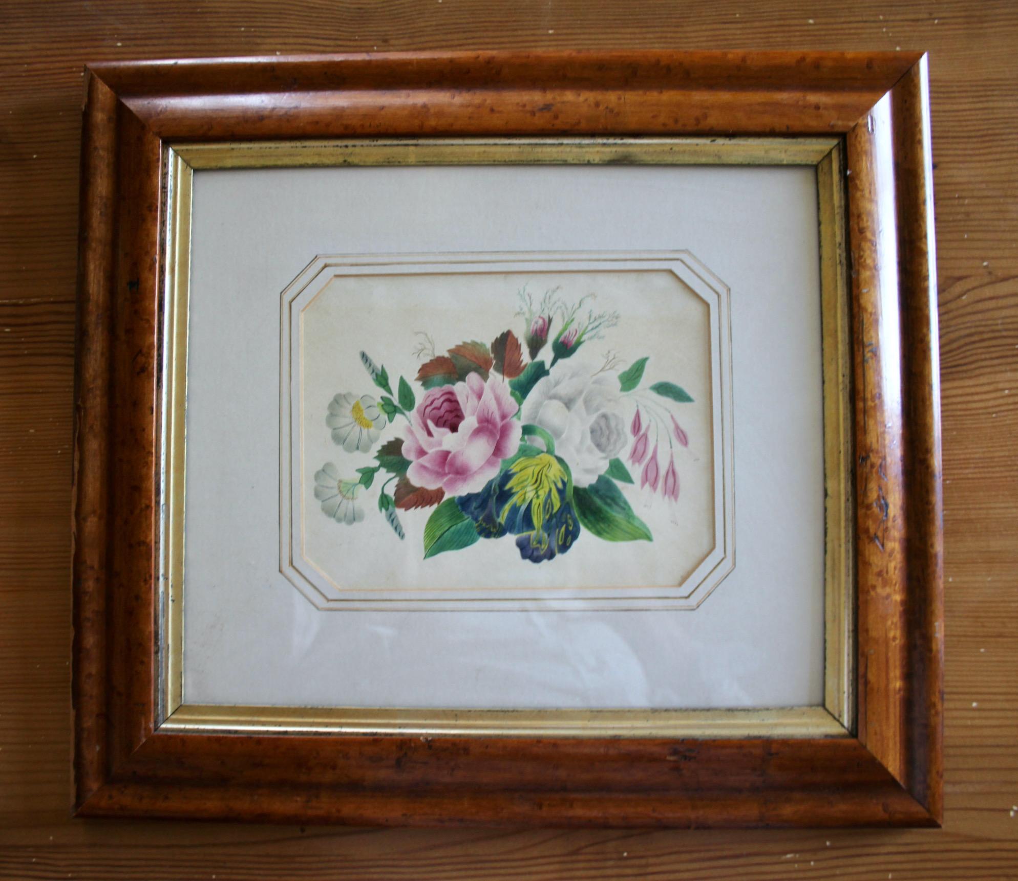 dekorative Zeichnung von Blumen Aquarell 