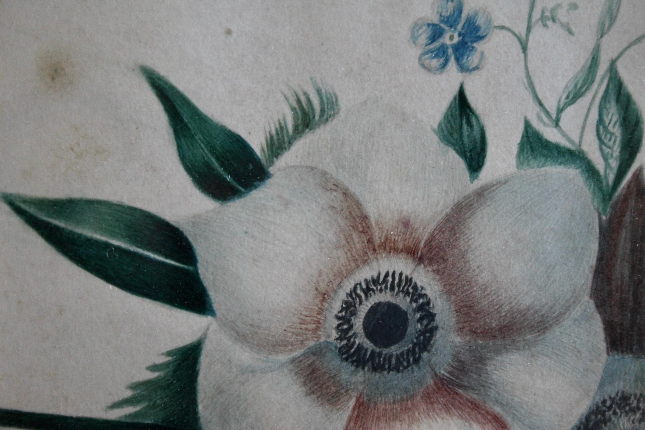 dekorative Zeichnung von Blumen Aquarell im Zustand „Gut“ im Angebot in grand Lancy, CH