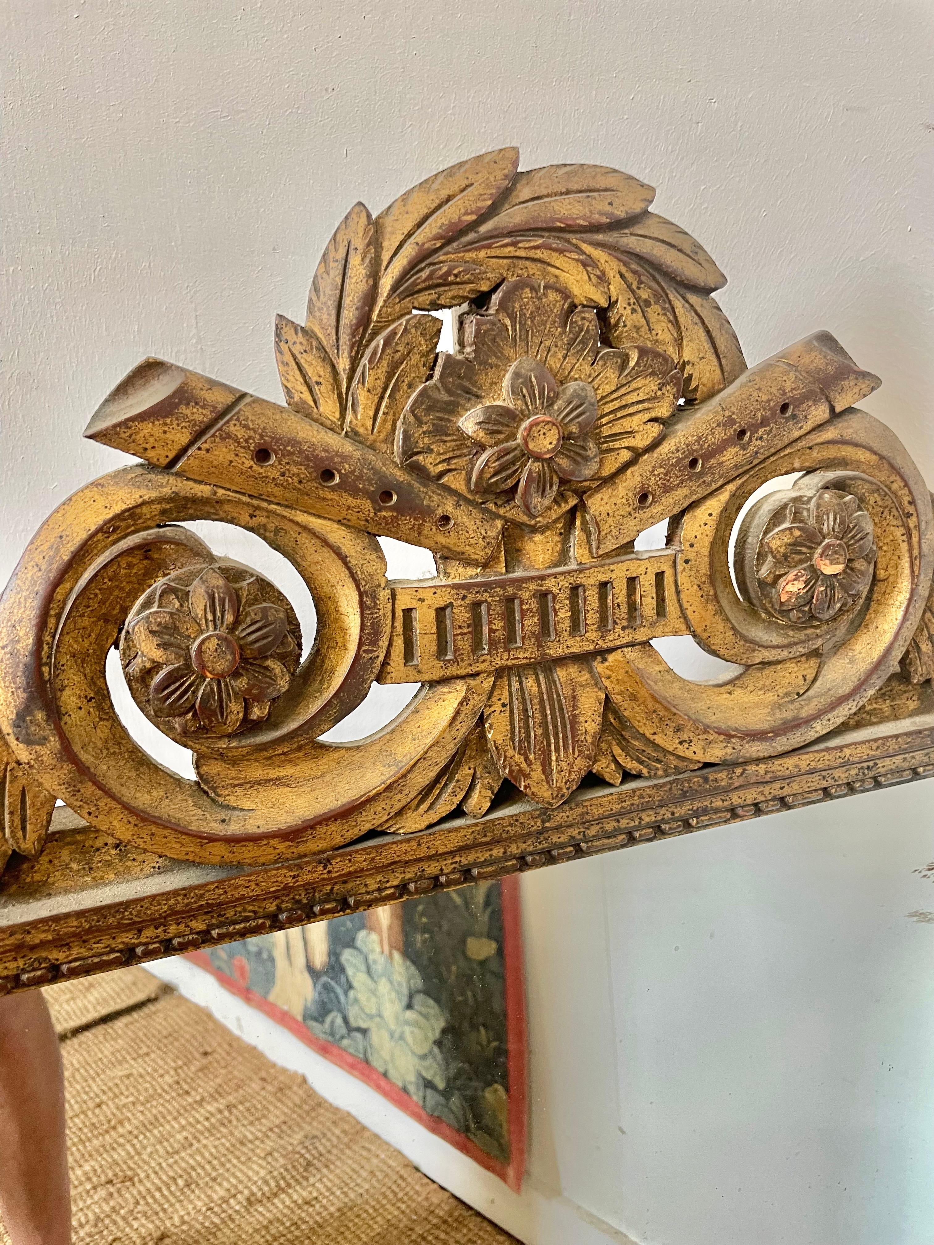 French Decorative early 20th century Louis XVI style mirror For Sale