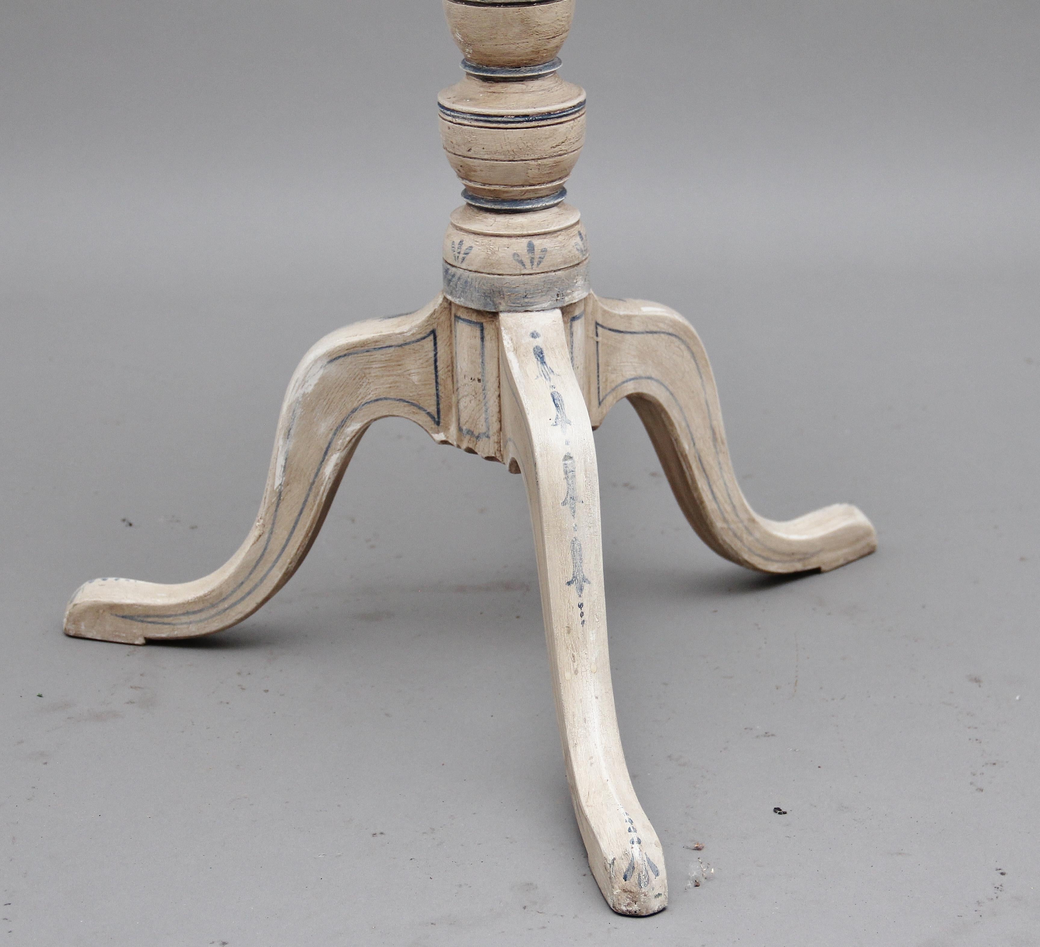 Hardwood Decorative Early 20th Century Painted Tripod Table
