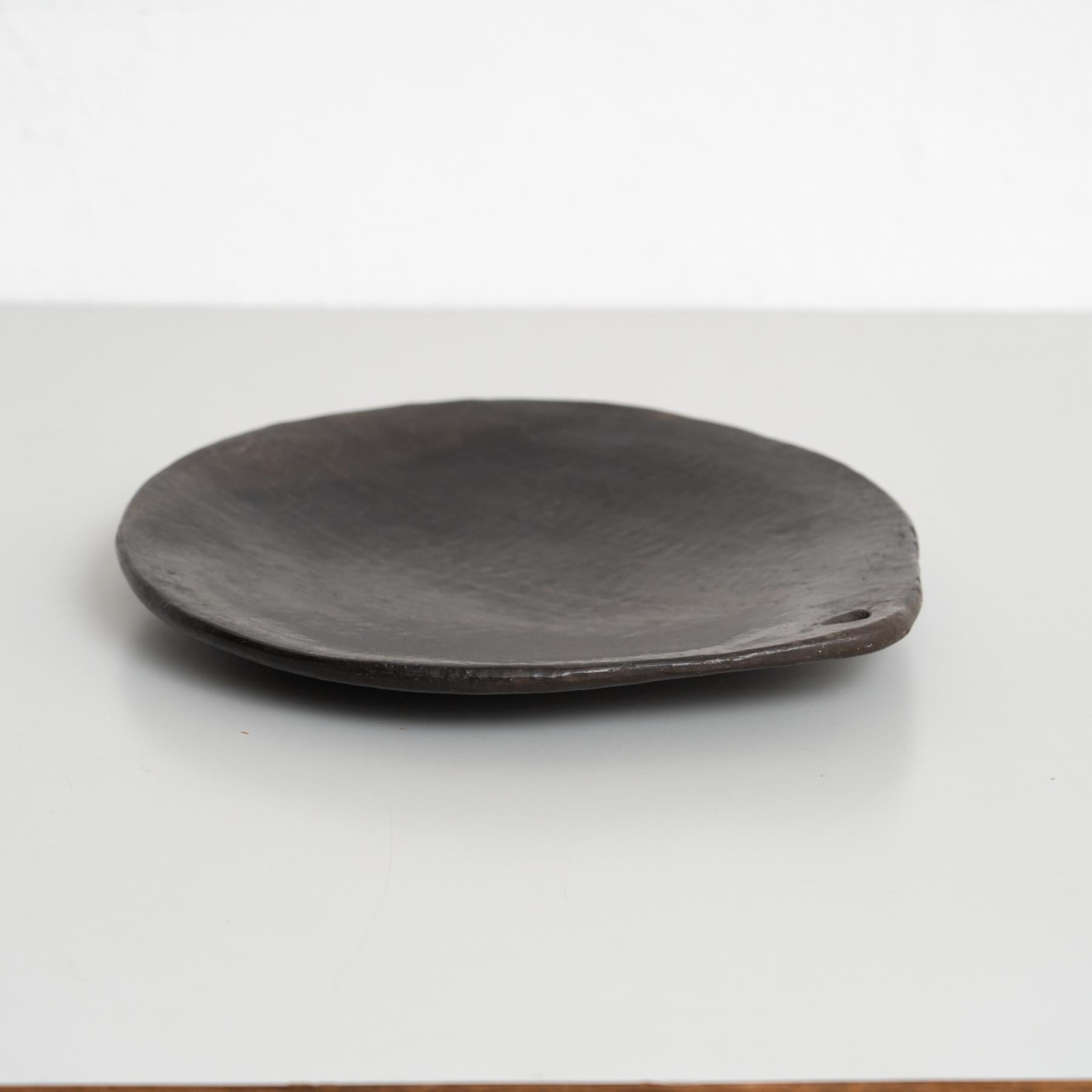 Spanish Decorative Earthenware Tray, circa 1950 For Sale