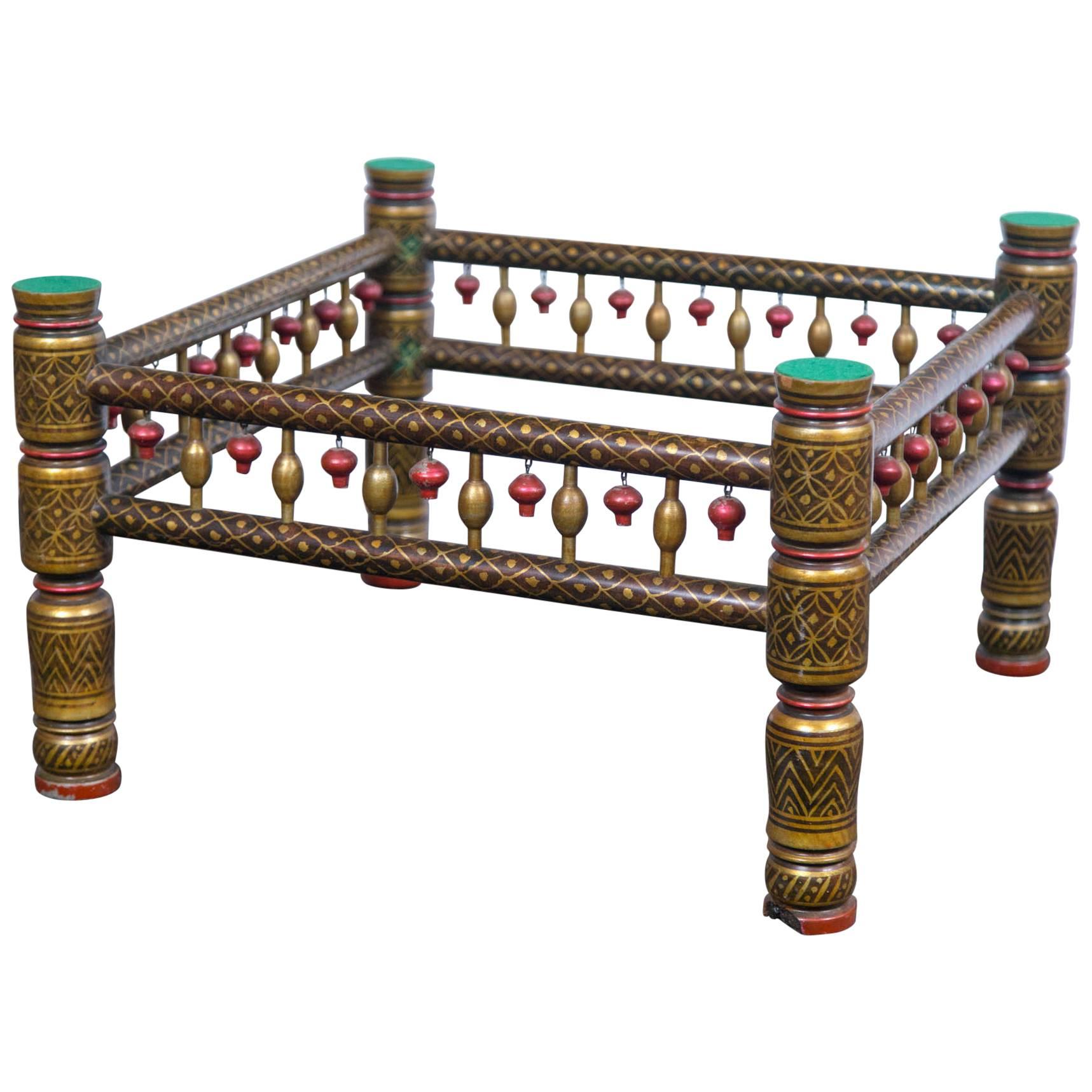 Decorative East Indian style Table Base or Ottoman