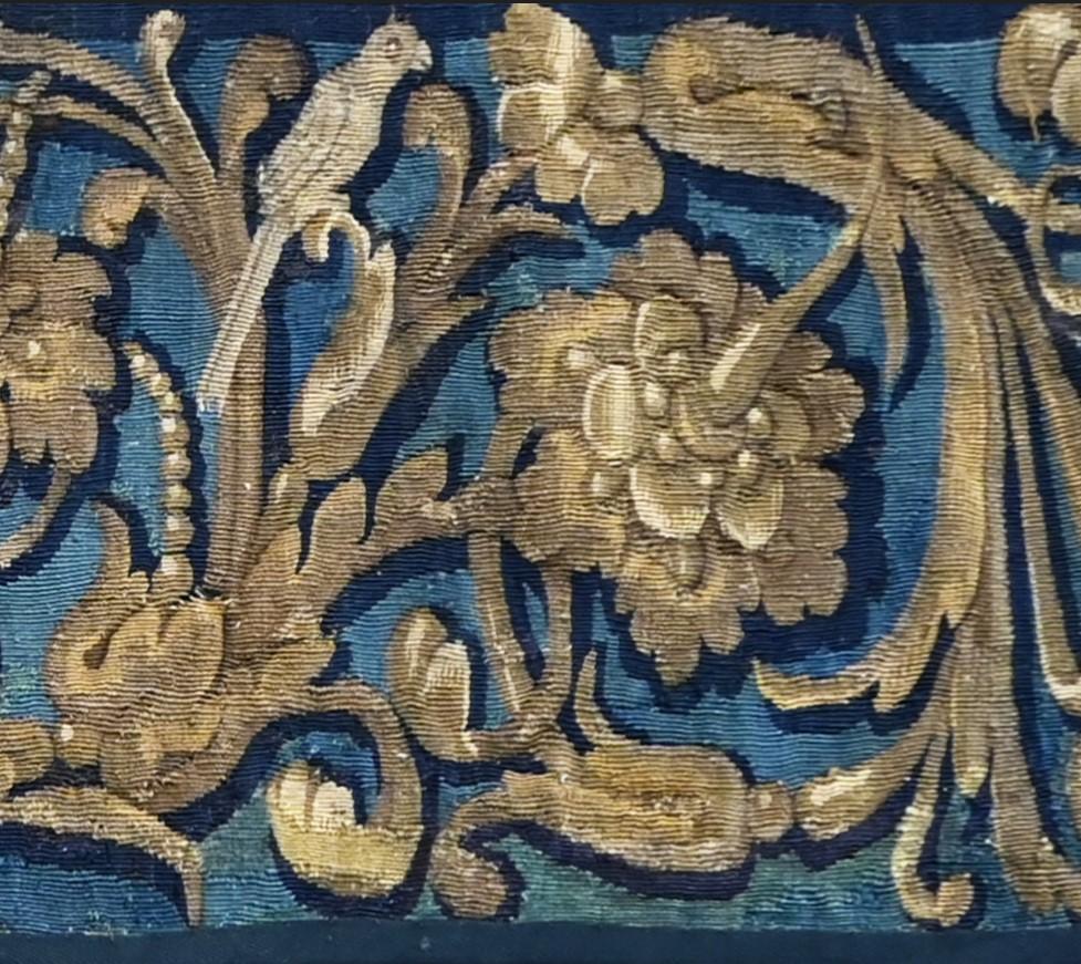 Aubusson Decorative Element, Fragment Of Brussels Tapestry 17th Century - No. 1450 For Sale