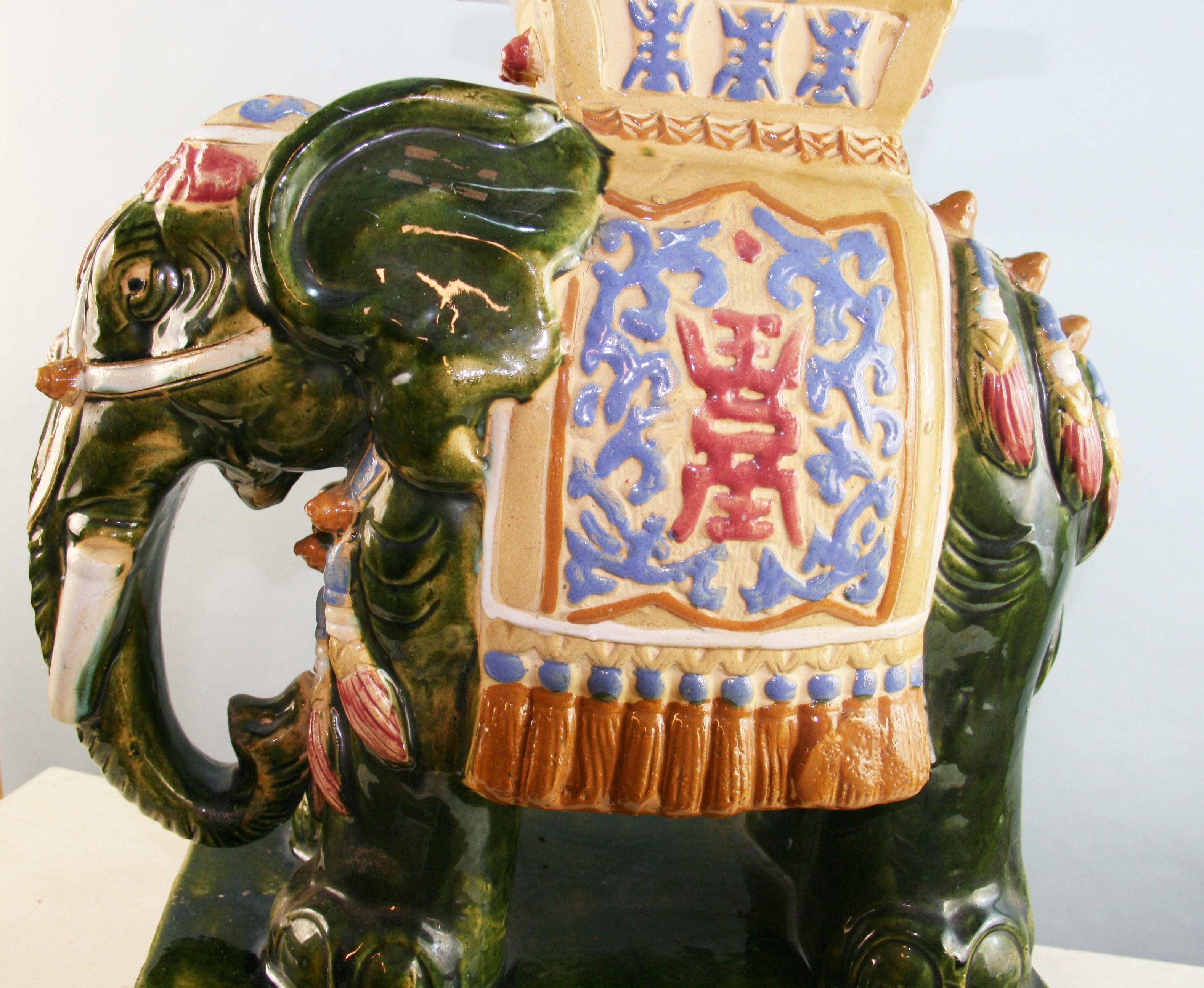 Decorative Elephant Garden Seat/Pedestal For Sale 11