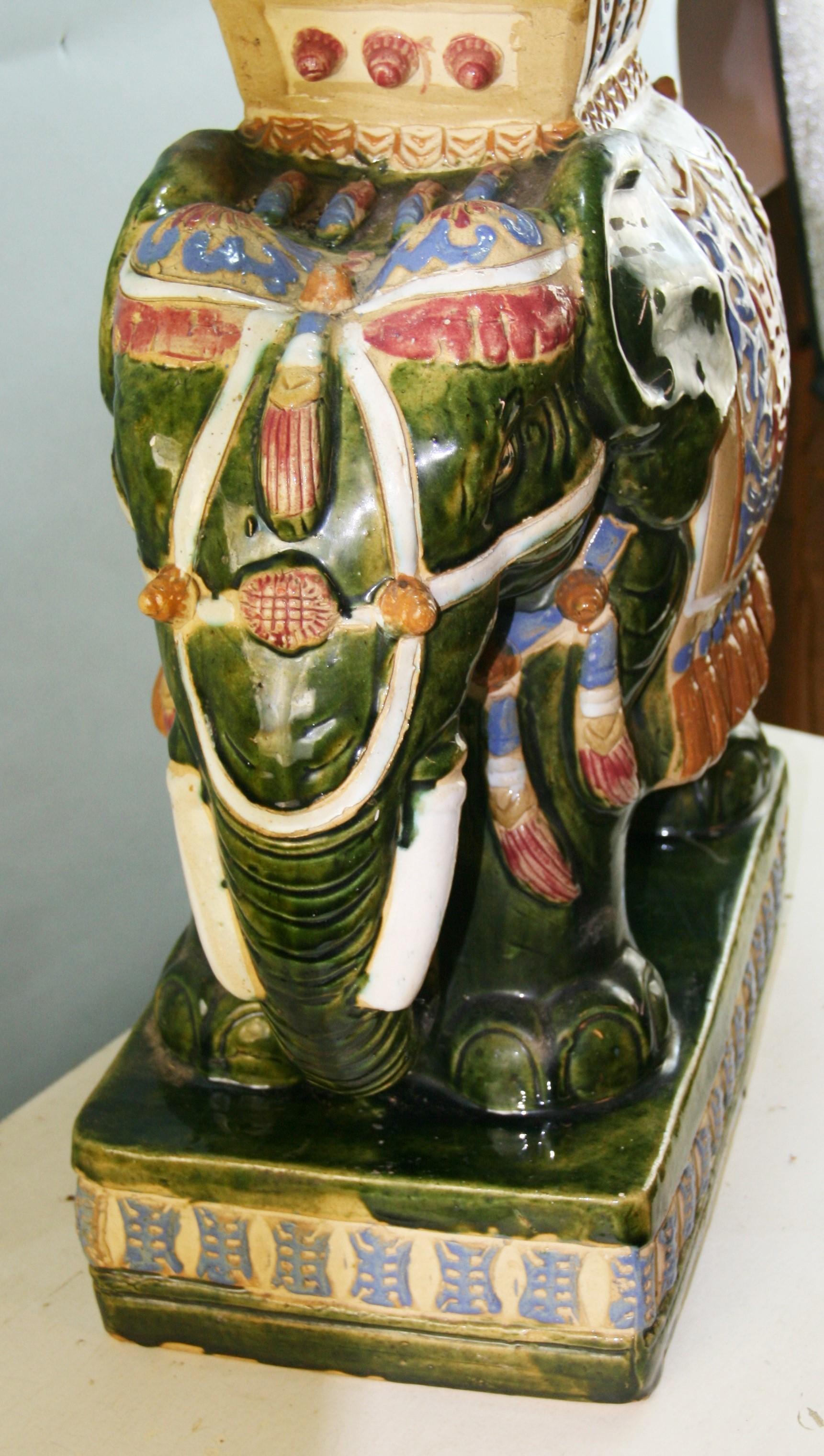 Decorative Elephant Garden Seat/Pedestal For Sale 1