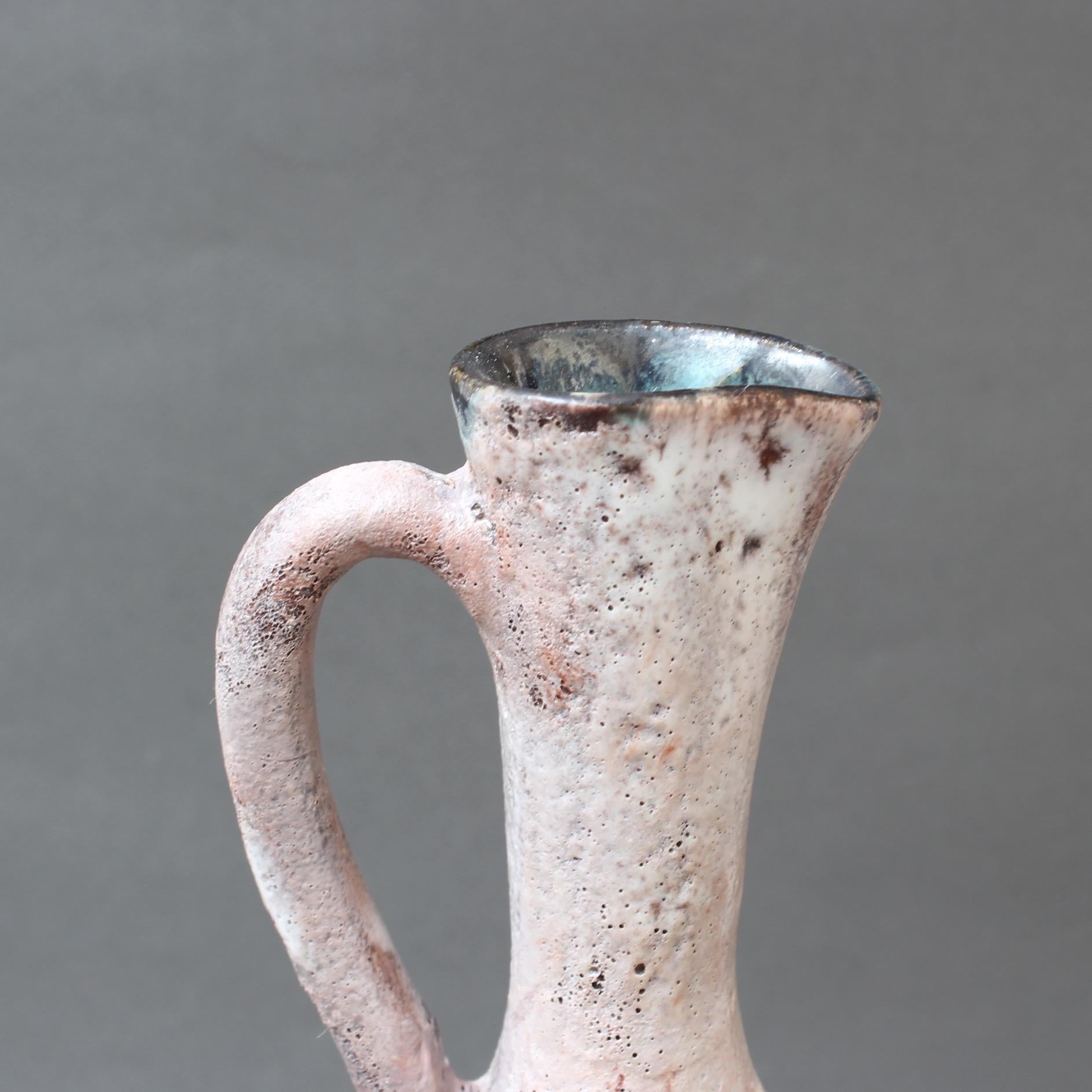 Decorative Elongated Ceramic Flower Vase by Jacques Pouchain, circa 1950s For Sale 4