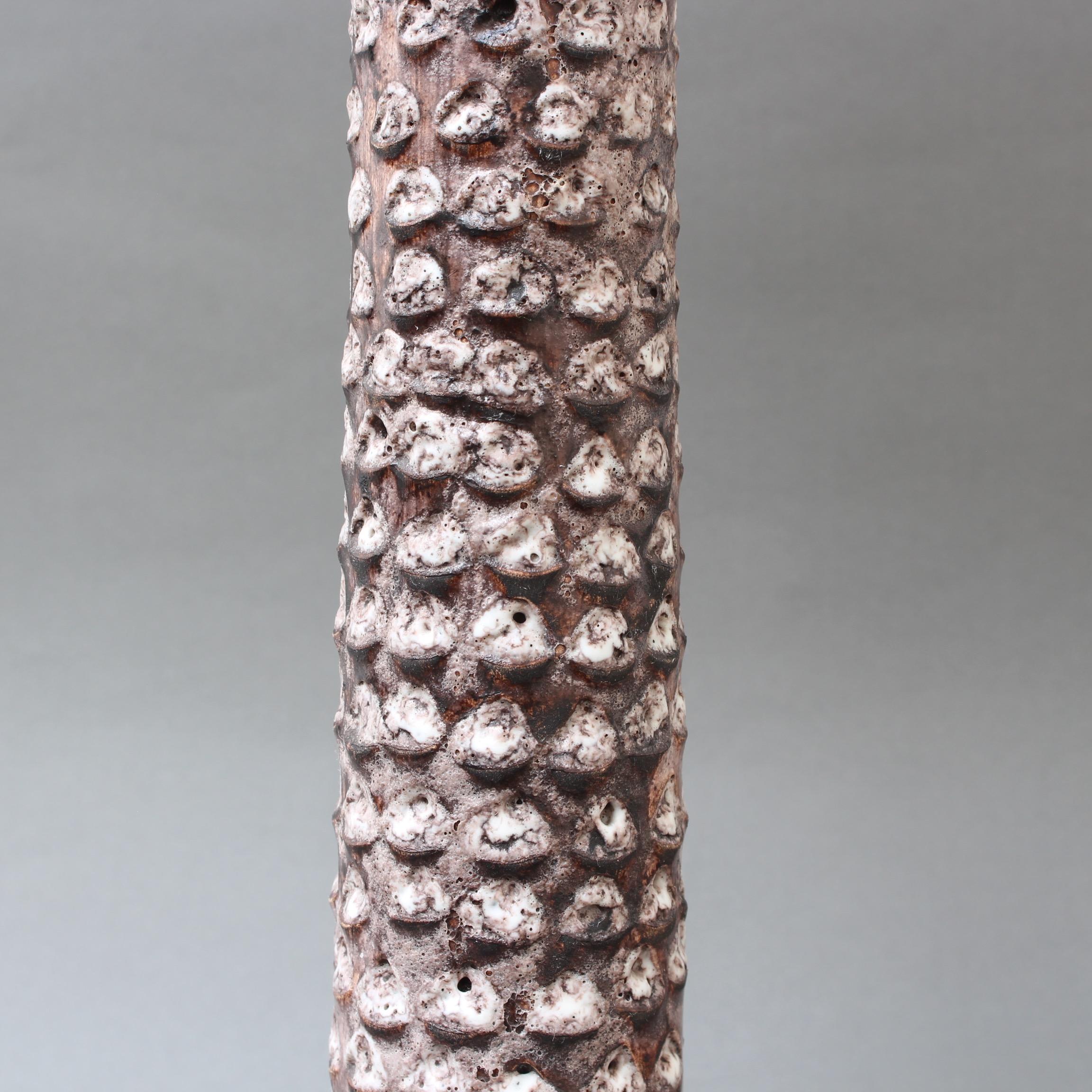 Decorative Elongated Ceramic Flower Vase by Jacques Pouchain, circa 1950s For Sale 8