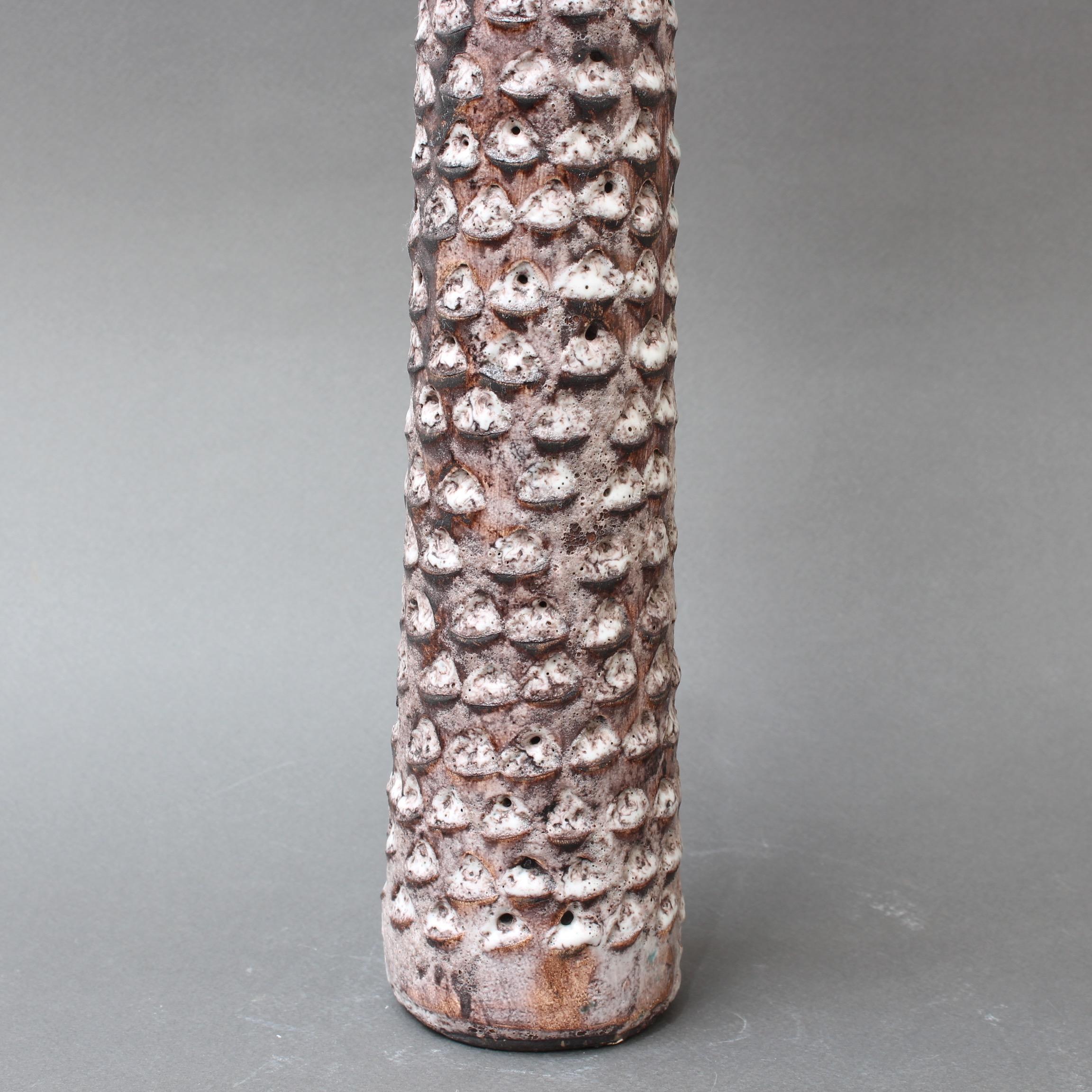 Decorative Elongated Ceramic Flower Vase by Jacques Pouchain, circa 1950s For Sale 9