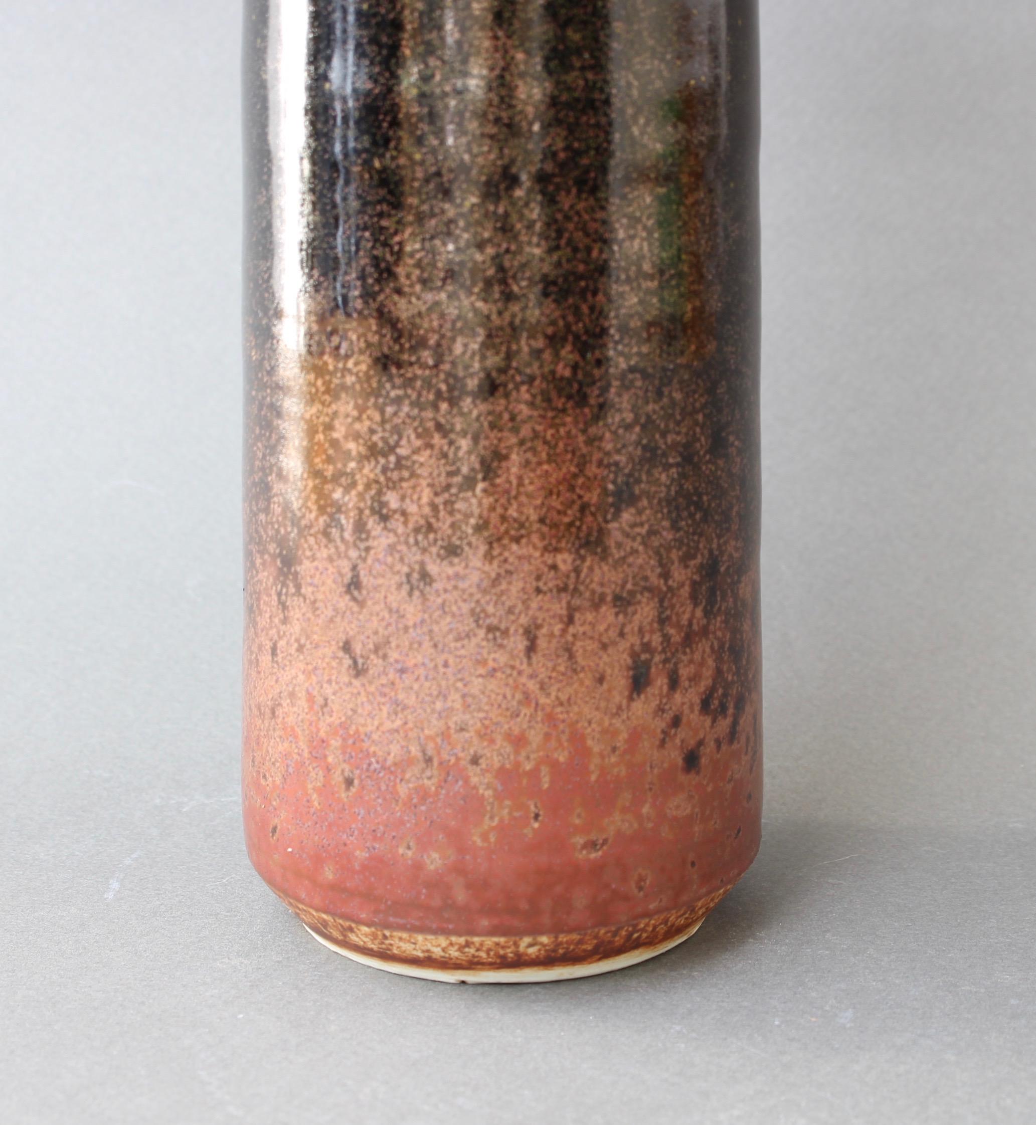 Decorative Elongated Ceramic Flower Vase, circa 1960s For Sale 1