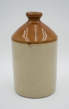 DECORATIVE ENGLISH ANTiQUE STONEWARE JUG FLOWER VASE