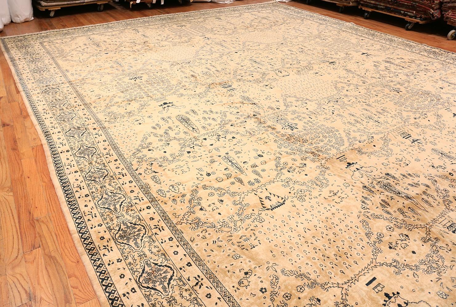 Early 20th Century Antique Indian Agra Carpet. Size: 16 ft x 29 ft 6 in For Sale
