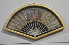 Decorative Fan in Gilt Shadowbox Frame
