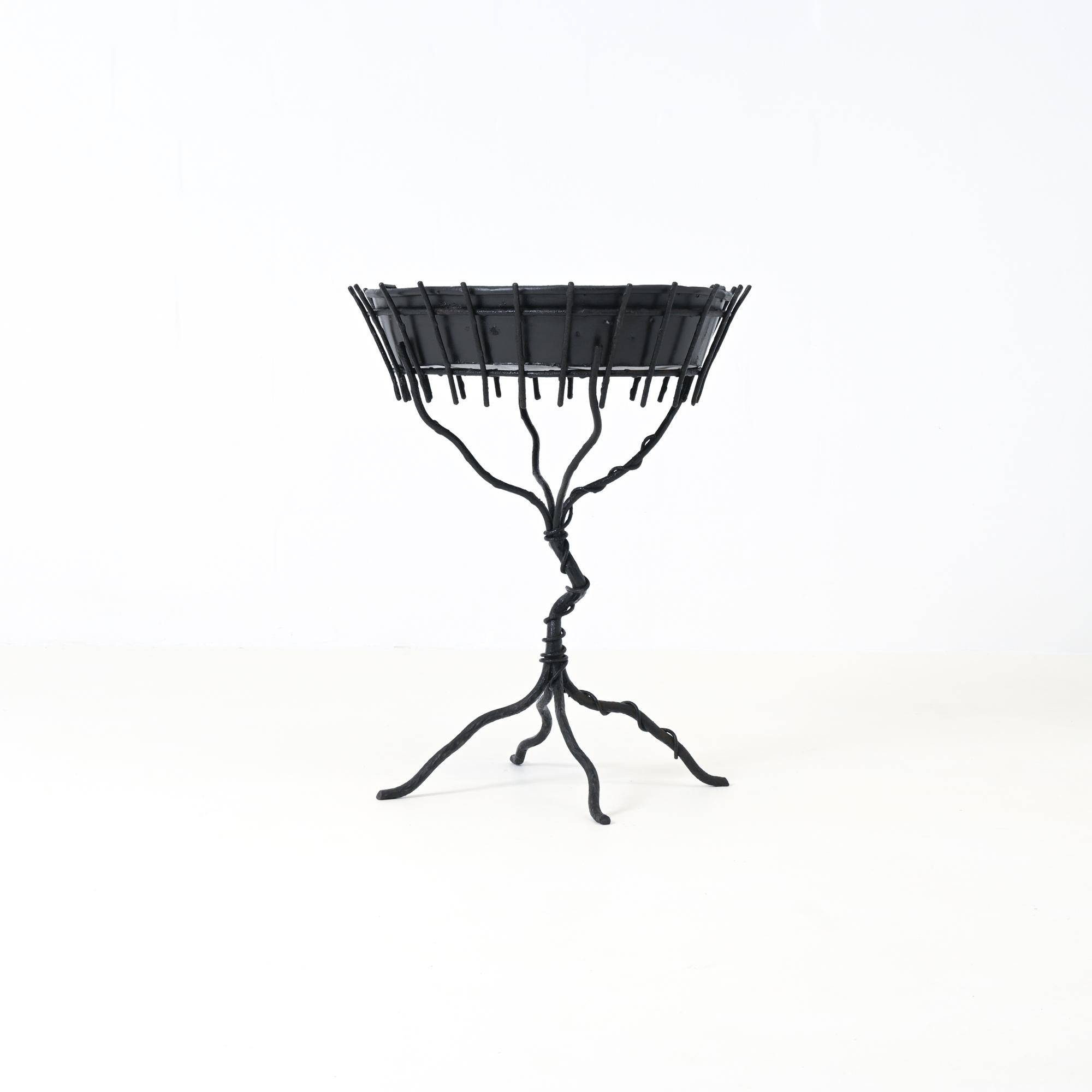 Metallo Jardinière decorativa in finto bois di Jean-Michel Frank in vendita