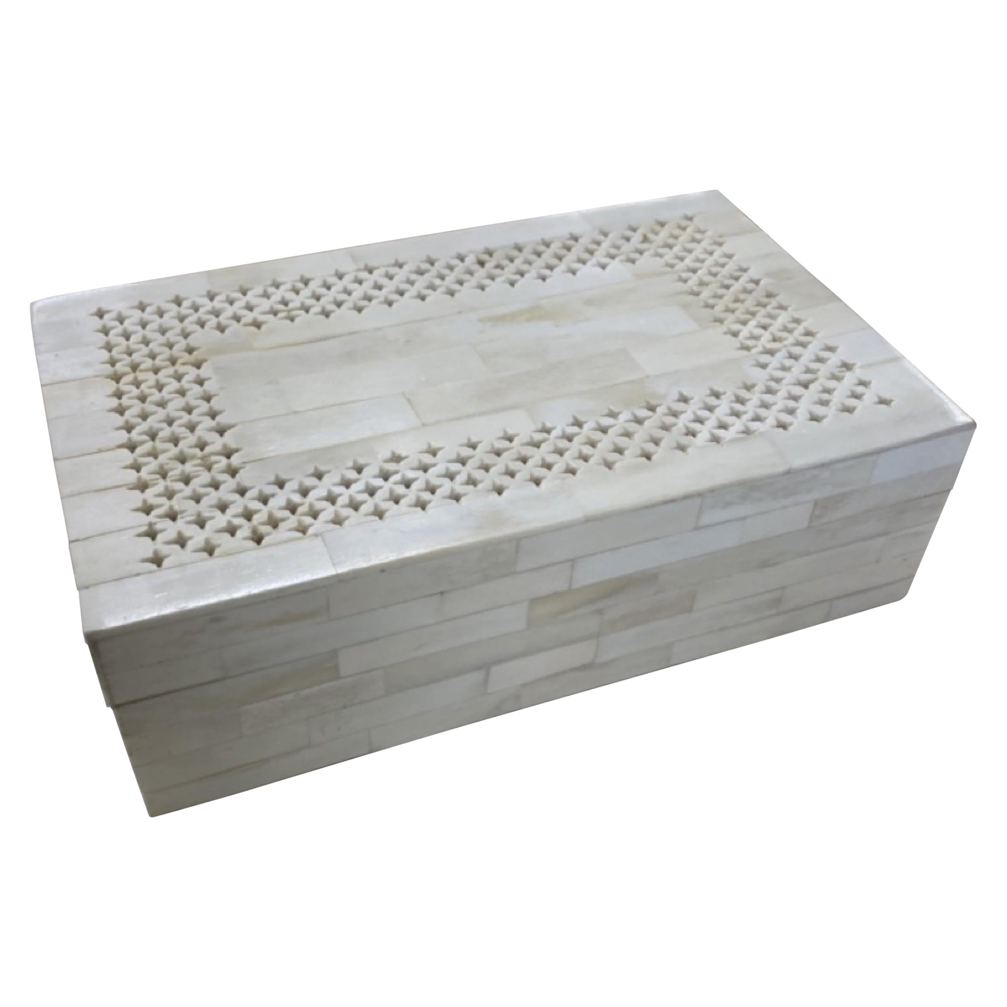 Decorative Faux Bone Intarsia Box