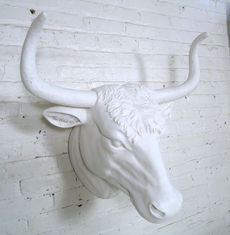 Decorative Fiberglass Hanging Bull Head at 1stDibs
