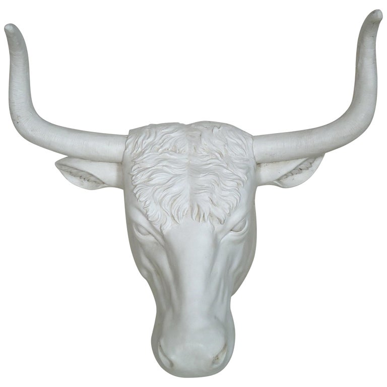 Decorative Fiberglass Hanging Bull Head at 1stDibs