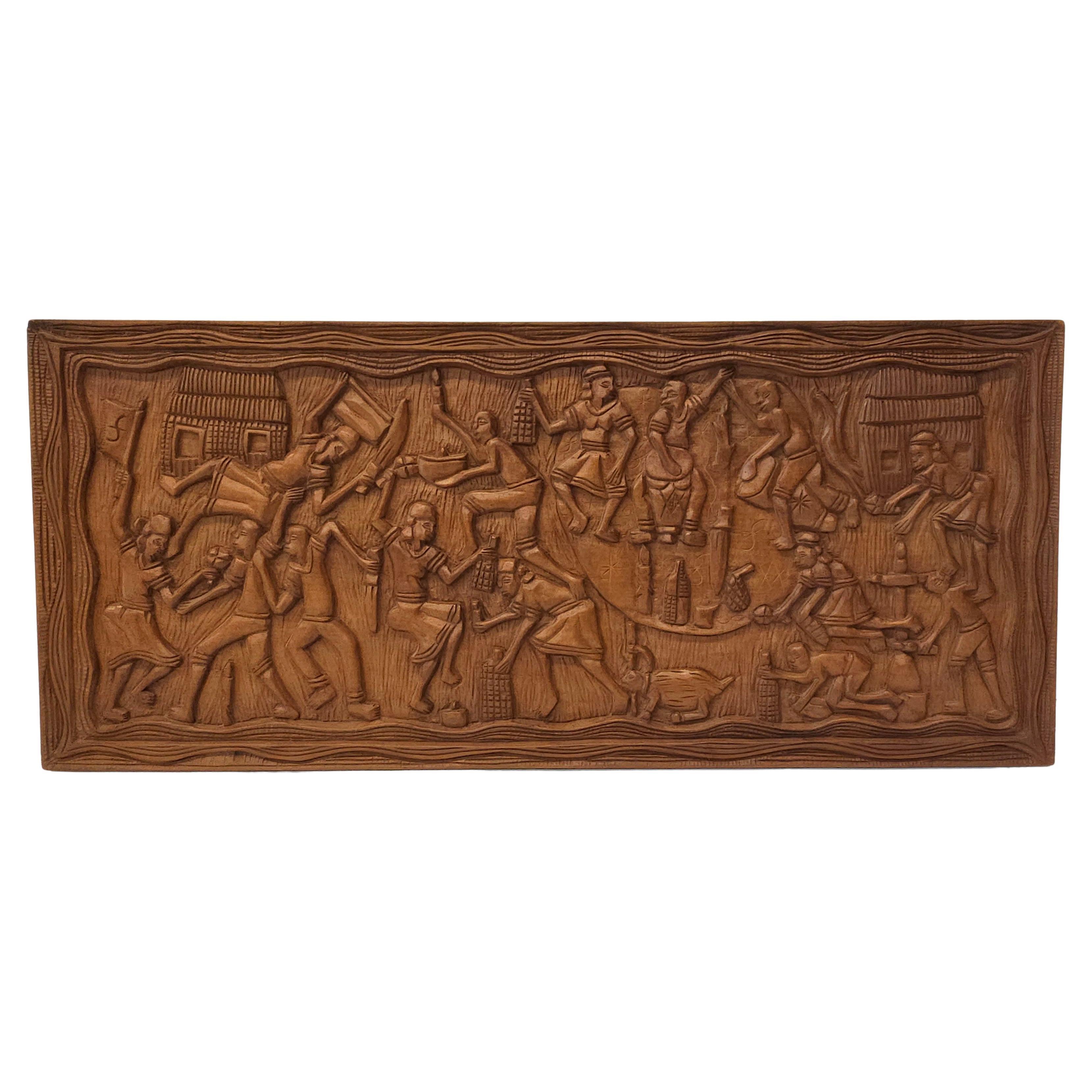 Decorative Fine Carved Wood Wall Panel