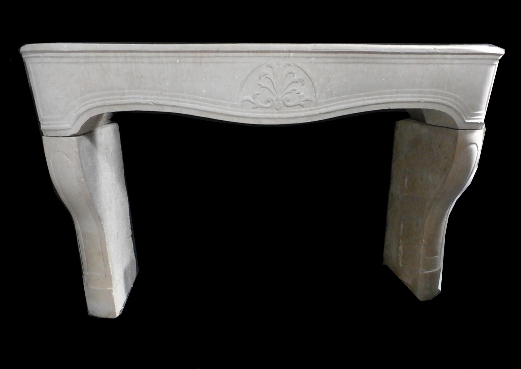 Robust but elegant at the same time, beautiful sand-colored fireplace mantel with light ornamental carving. If you are looking for the perfect piece to complement your Classic or modern sophisticated interior, this fireplace with its soft curves is