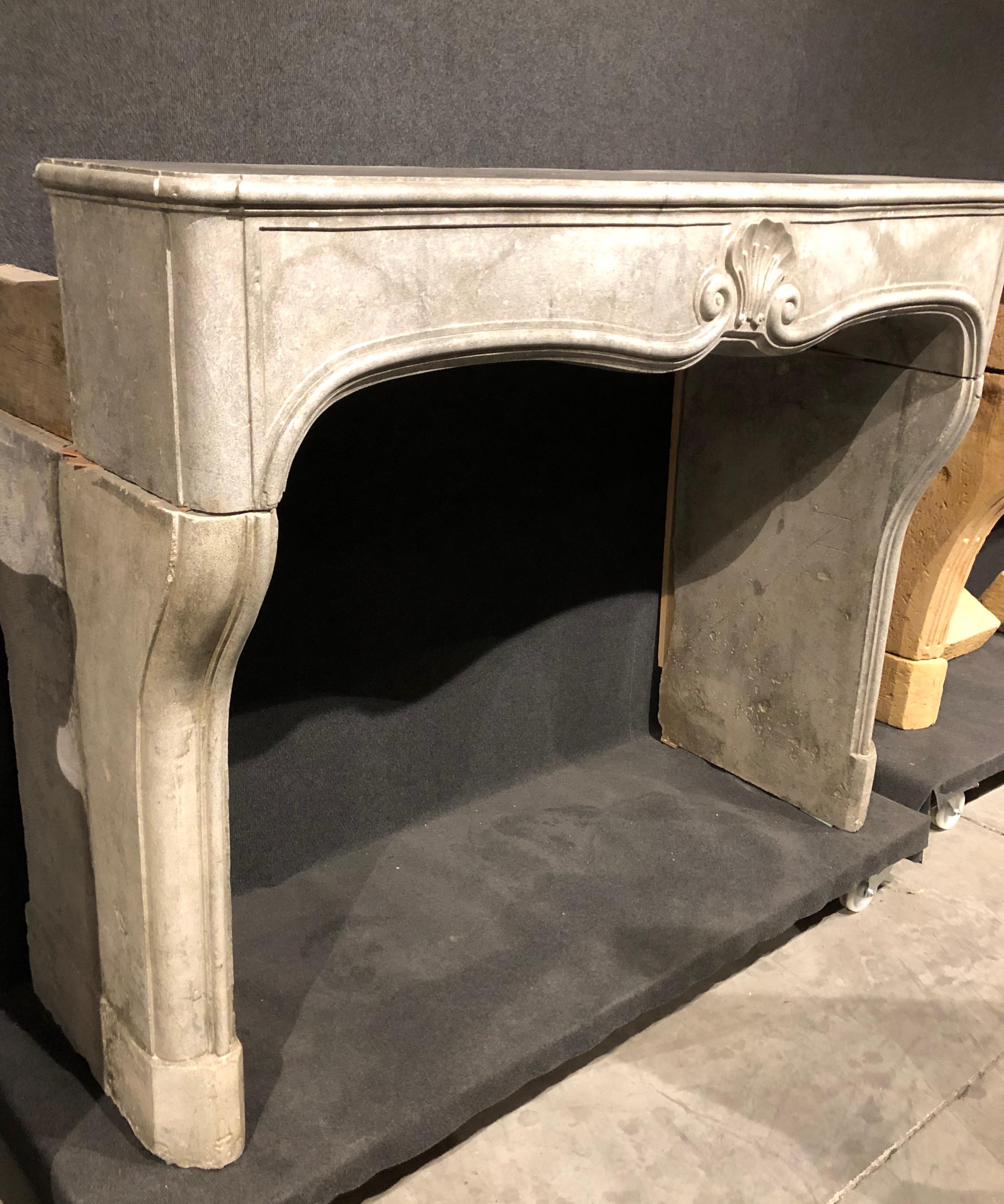 European Decorative Fireplace Mantel in the Style of Louis XV For Sale