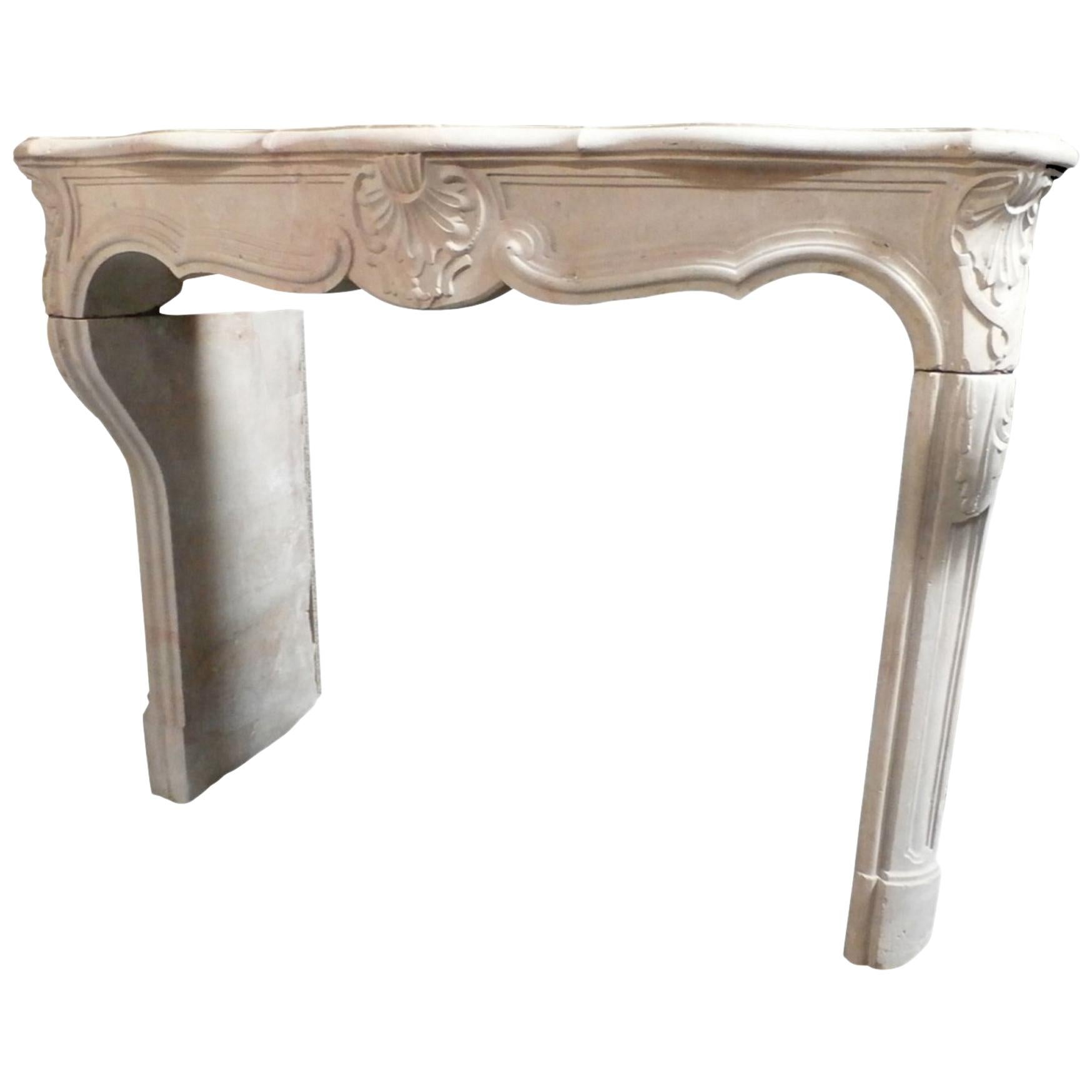 Decorative Fireplace Mantel in the Style of Louis XV For Sale