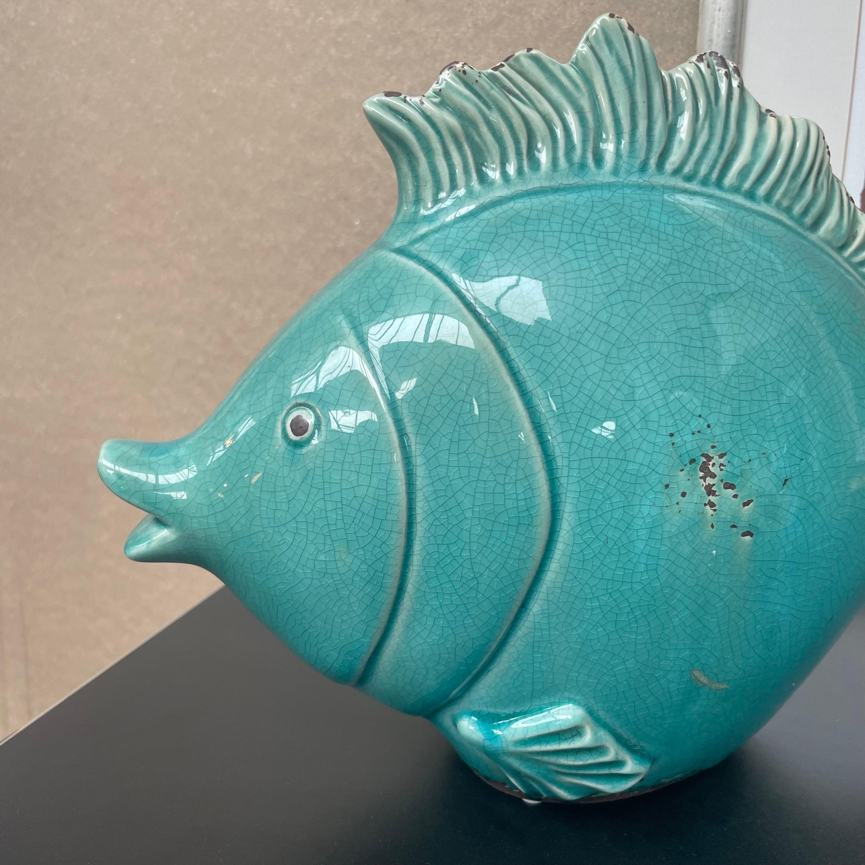 Unknown Decorative Fish in Glazed Ceramic  For Sale