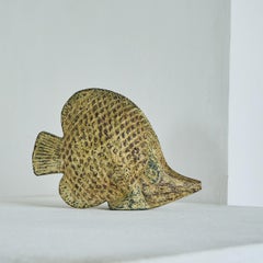 Decorative Fish Sculpture in Wood Mid 20th Century