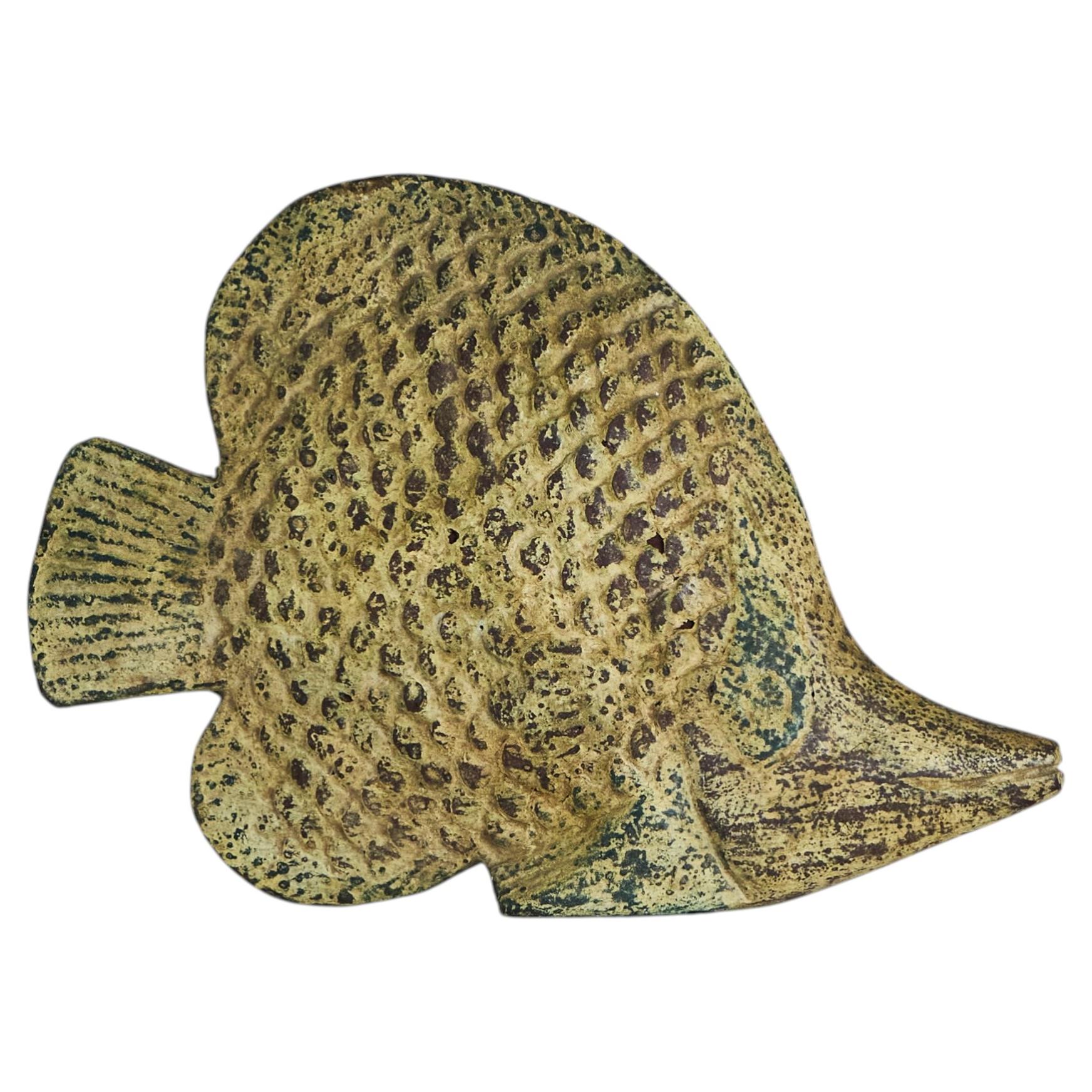 Decorative Fish Sculpture in Wood Mid 20th Century