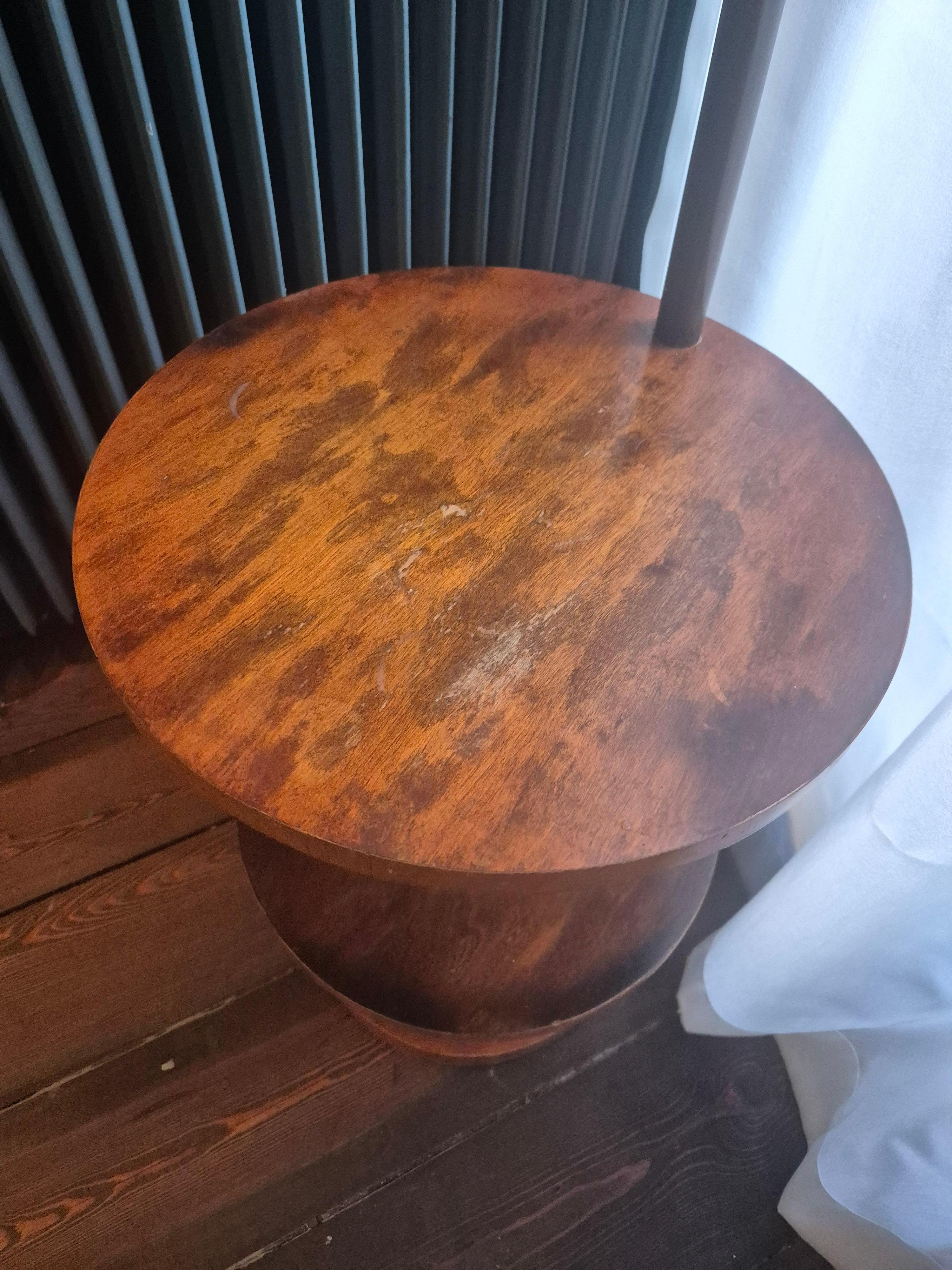 Lámpara de pie decorativa con mesa de tres niveles, Funkis sueca, años 40, recableada. en venta 1