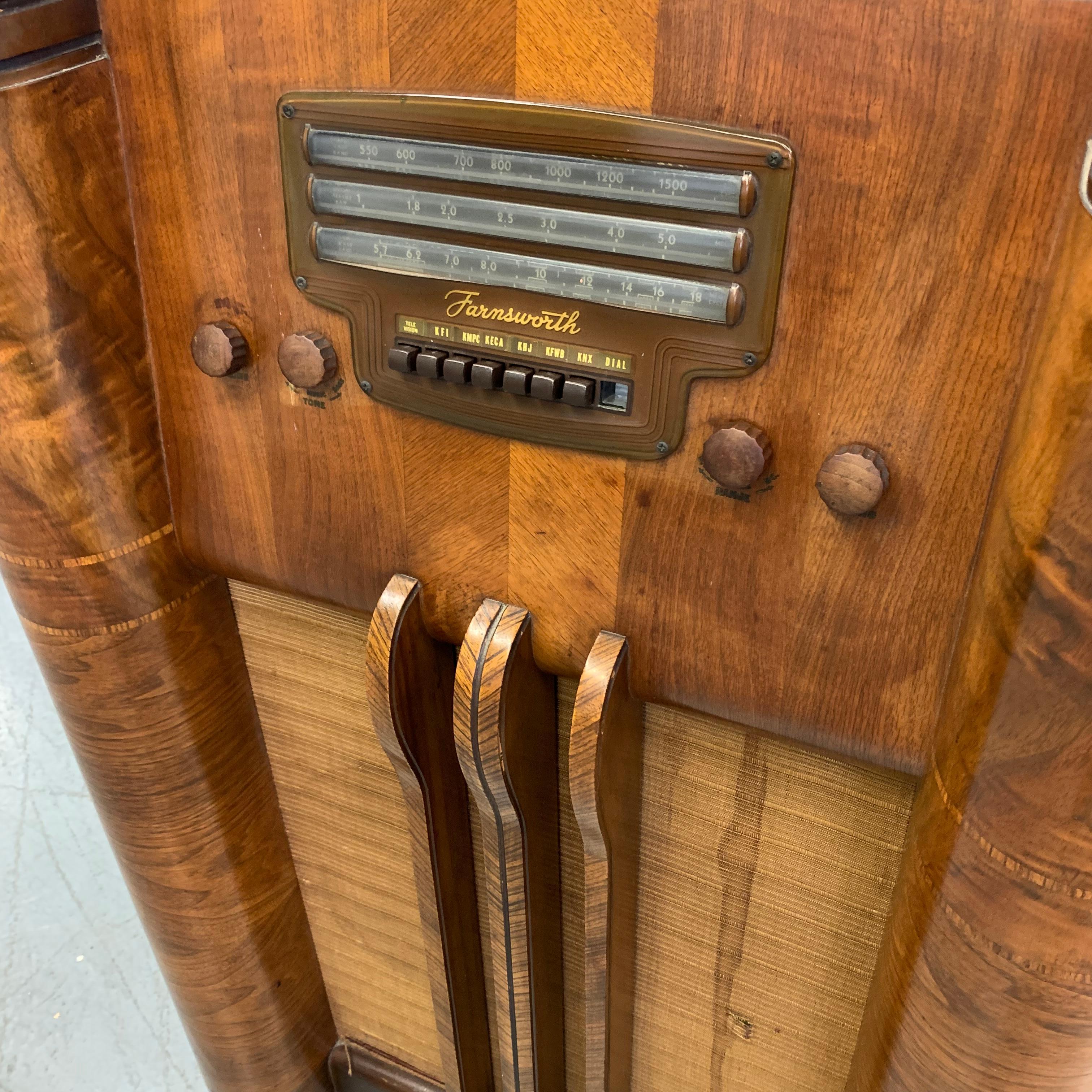 19th Century Vintage Floor Radio by Farnsworth Television and Radio Corp