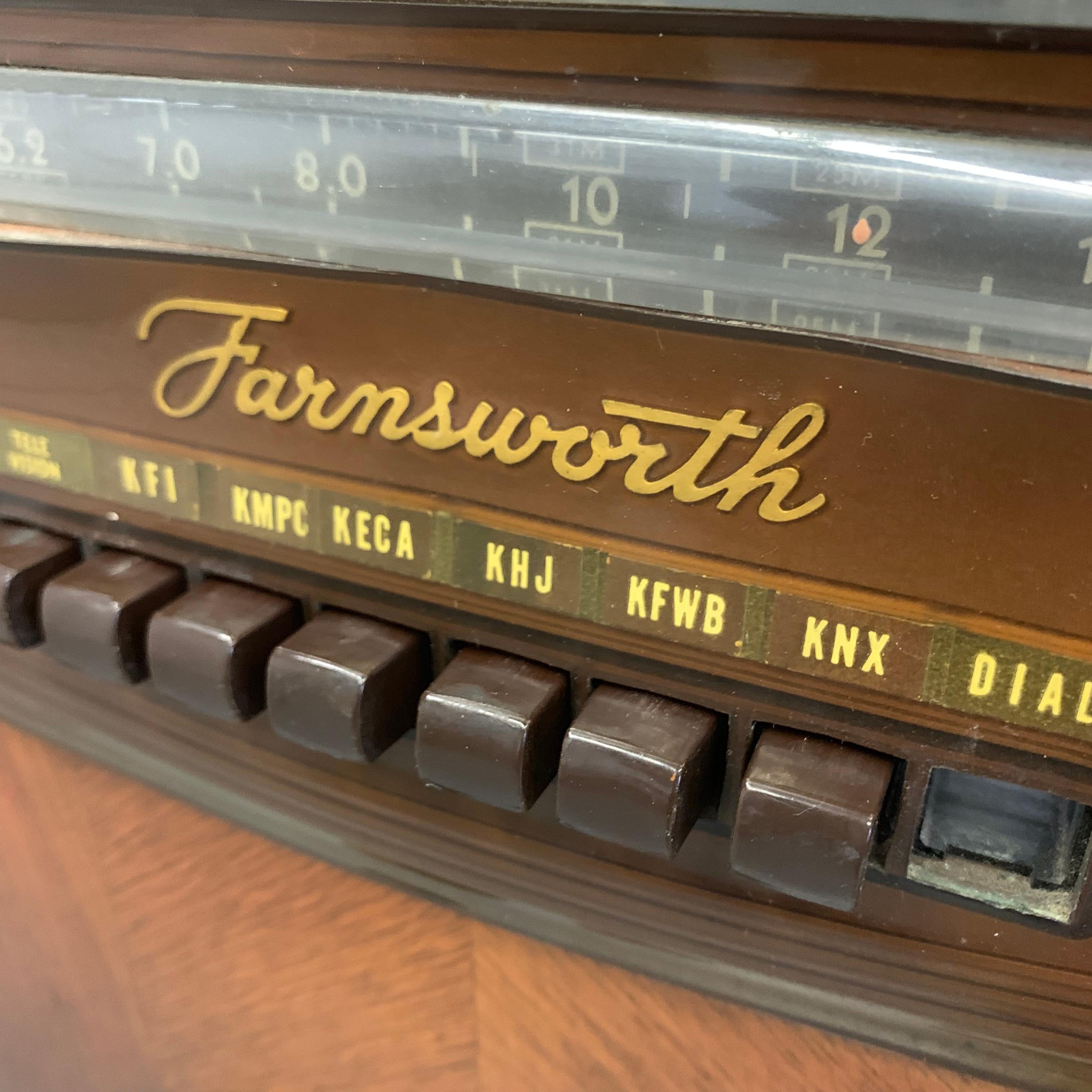 Vintage Bodenradio von Farnsworth Television and Radio Corp 6