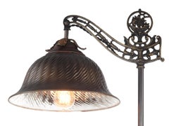 Decorative Floor Reading Lamp, Mercury Glass Shade