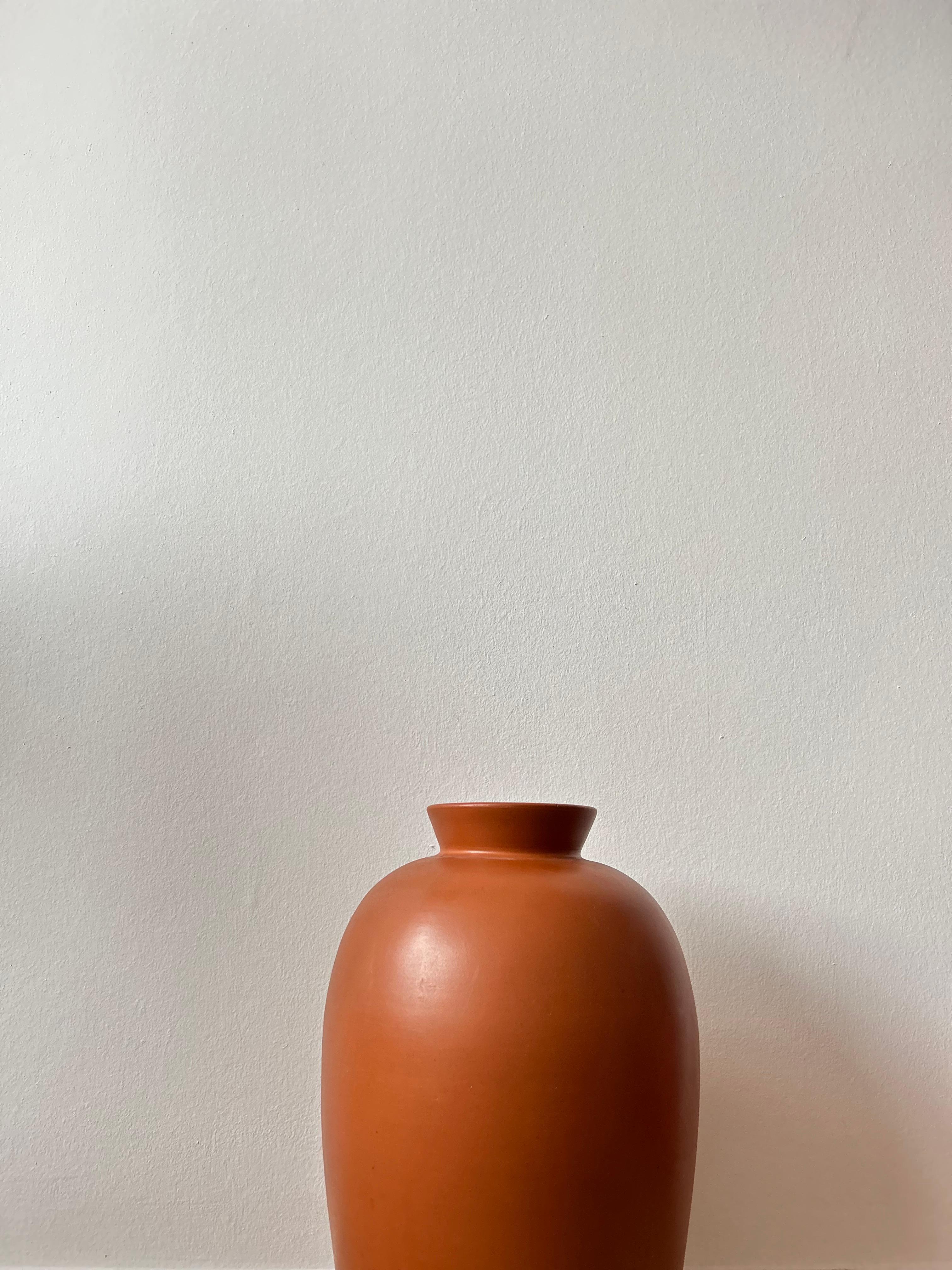 Swedish Decorative Floor Vase in Warm Tones by Upsala Ekeby, Sweden 1960’s For Sale