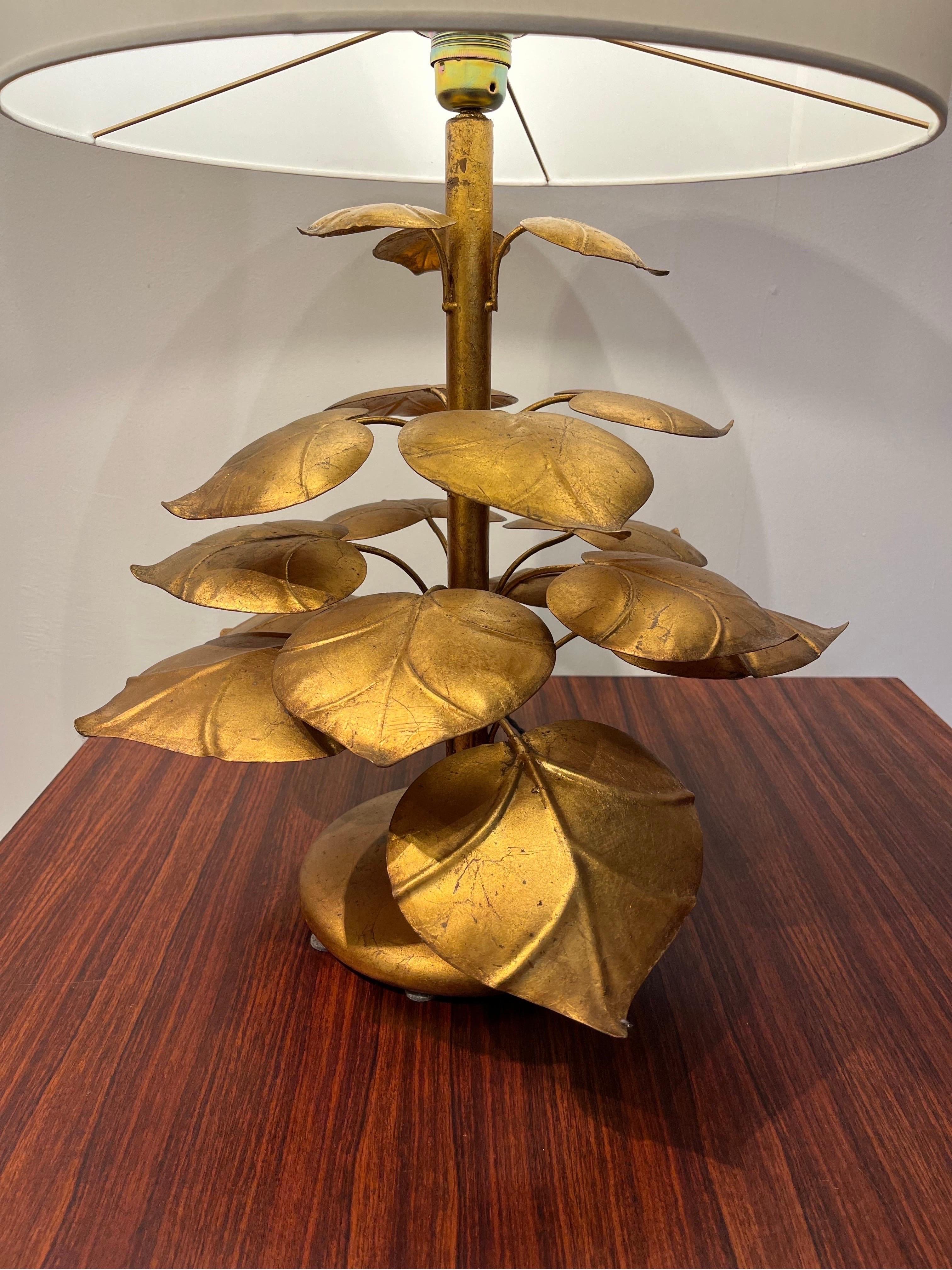 Mid-20th Century Decorative Floral Table Lamp, 1960s, Italy For Sale