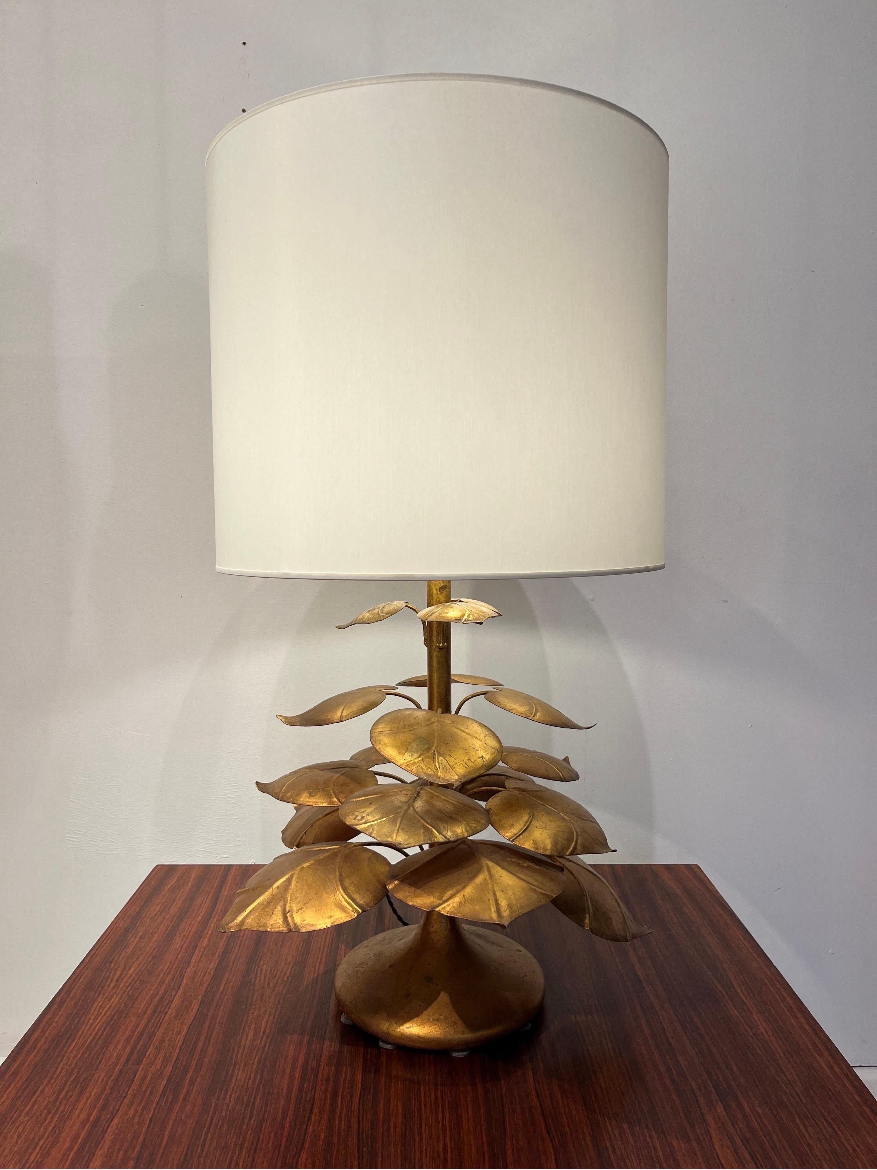 Decorative Floral Table Lamp, 1960s, Italy For Sale 1