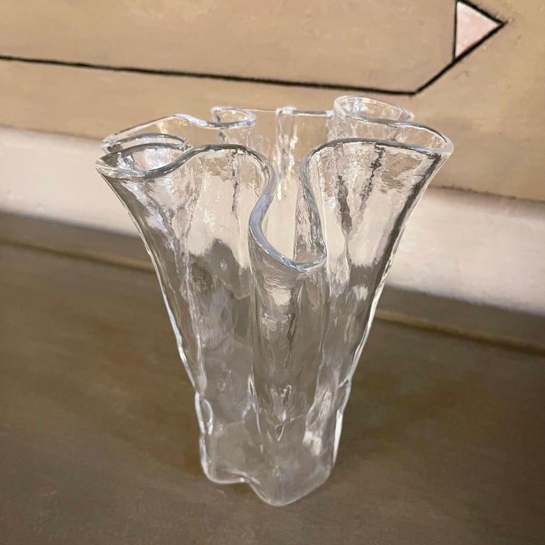 Decorative Folded Glass Vase, Finland For Sale at 1stDibs