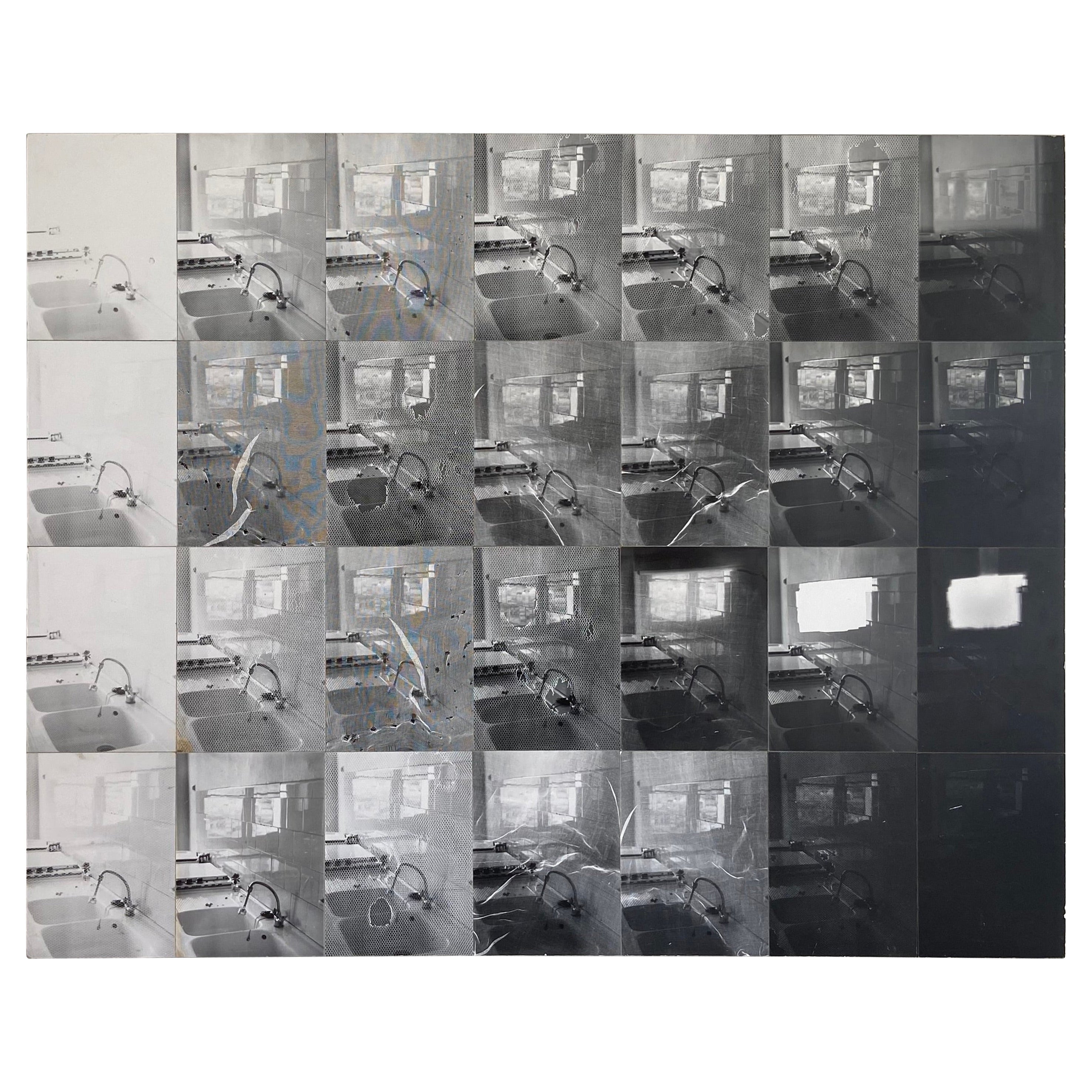 Decorative Fotomontage Wall Decoration, French Work, circa 1970