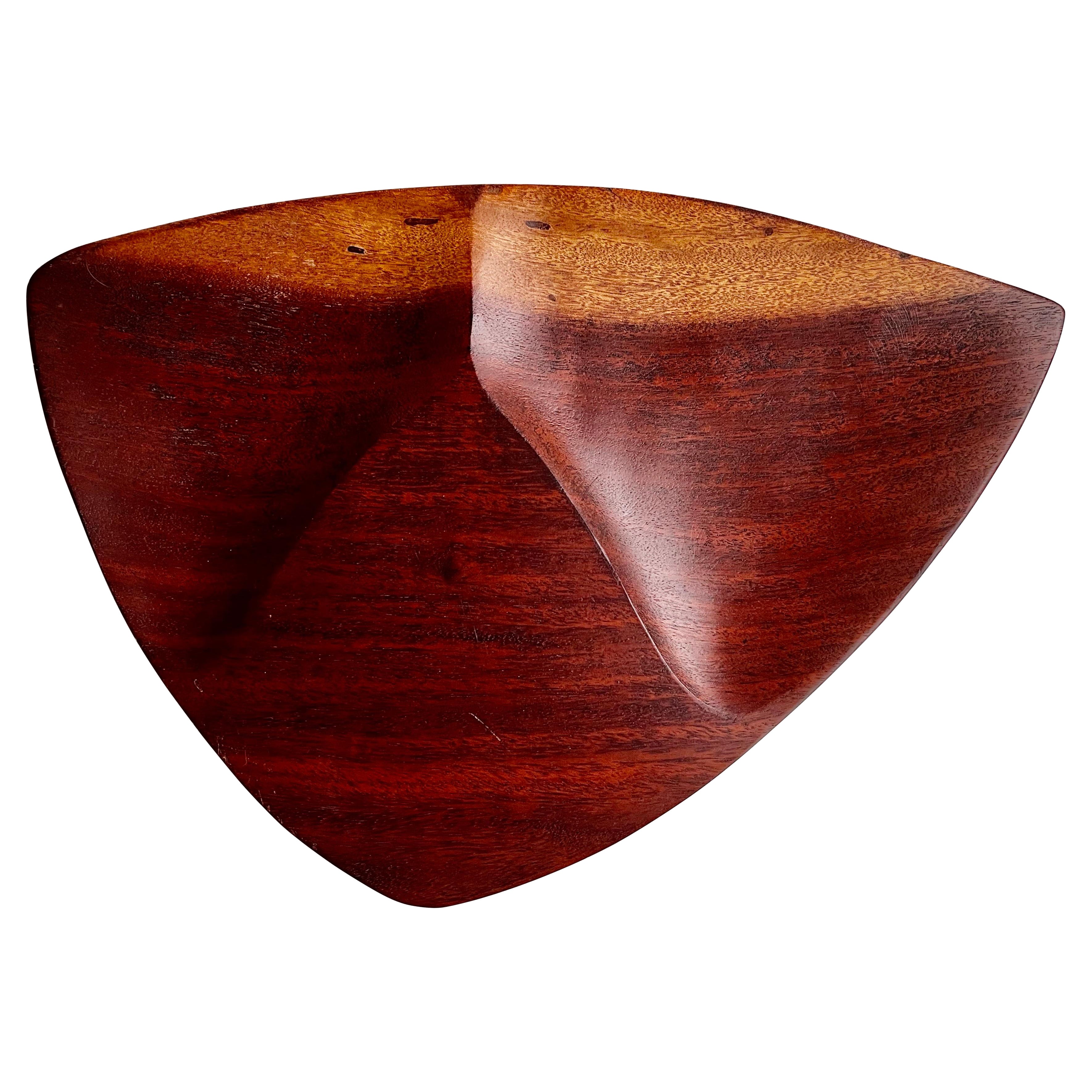 Decorative Freeform Bissilon Wood "Art" Vessel by Emil Milan, 1960
s