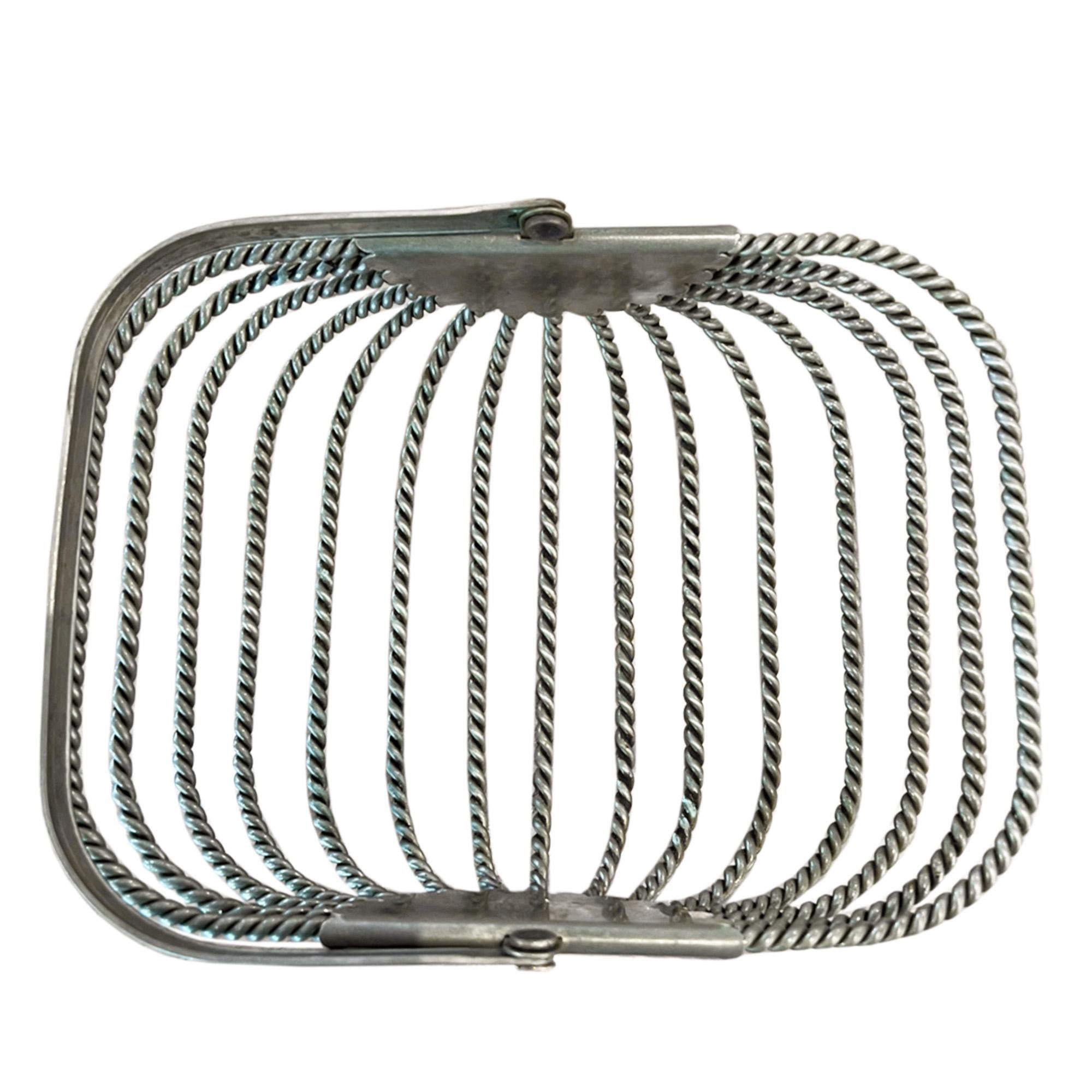 Hand-Crafted Decorative French 1950s Metal Trug For Sale