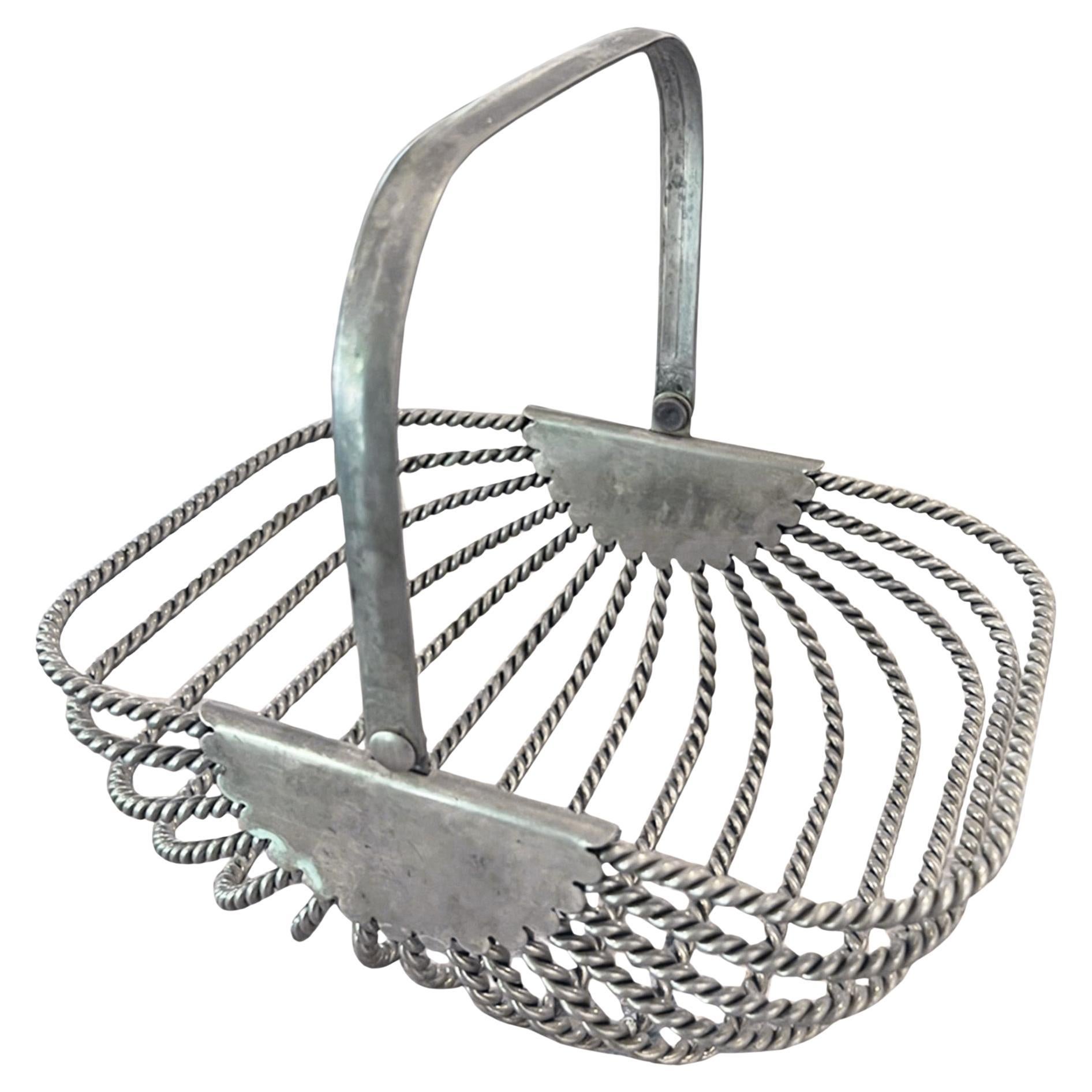 Decorative French 1950s Metal Trug For Sale