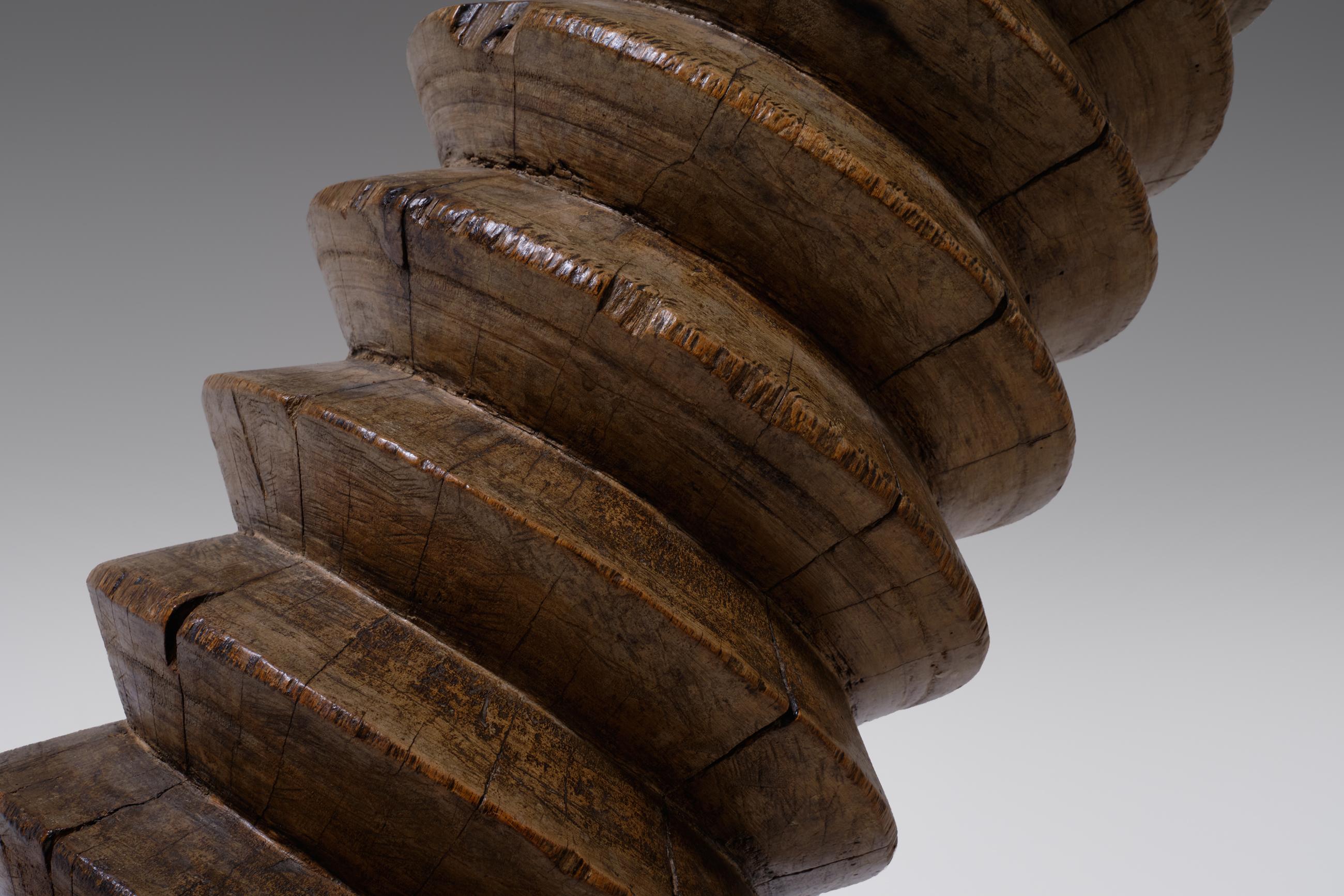 Walnut Decorative French 19th Century Wooden ‘Screw Press’