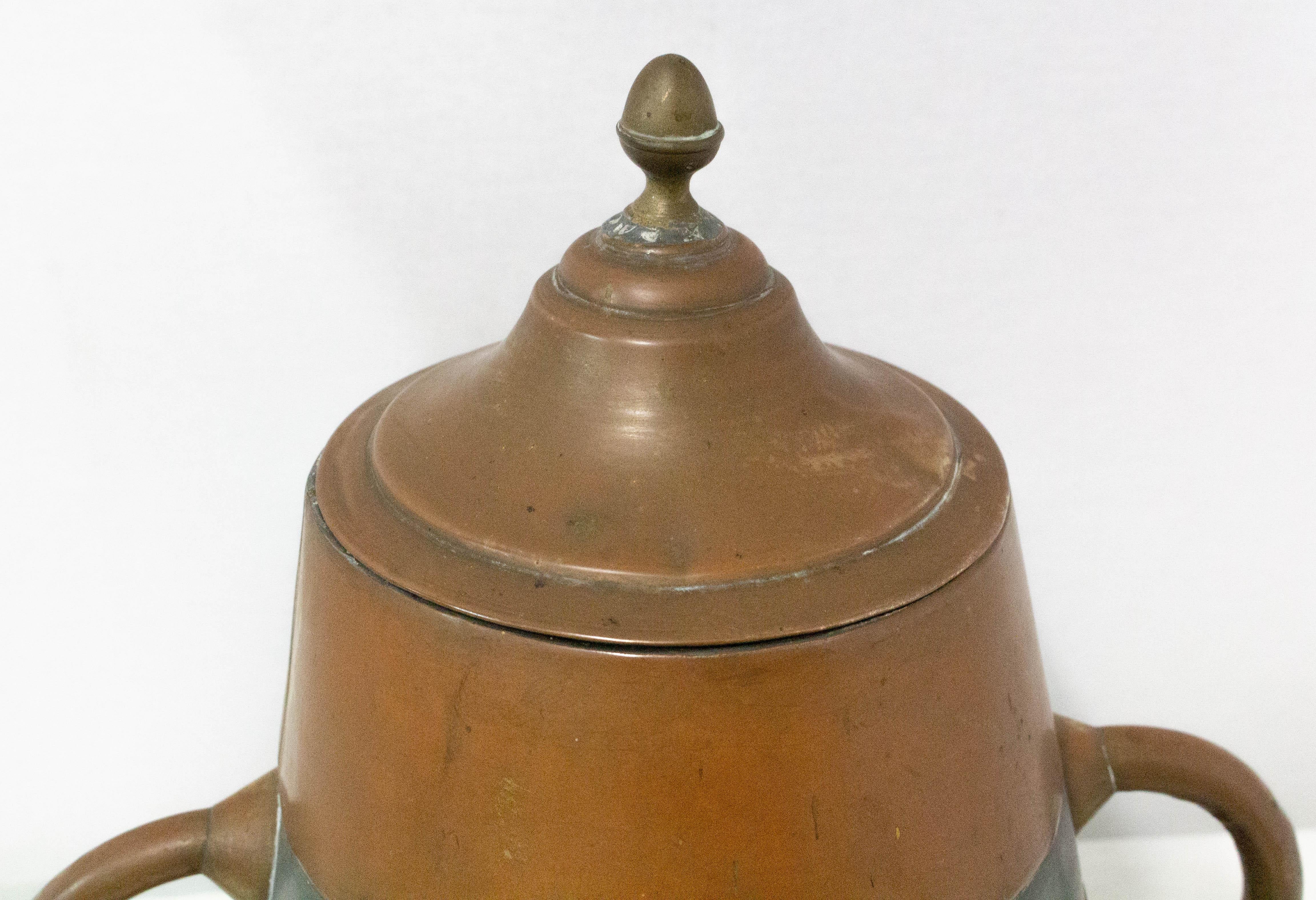Decorative French Basque Water Holder Zinc and Copper Herrade, 19th Century For Sale 1