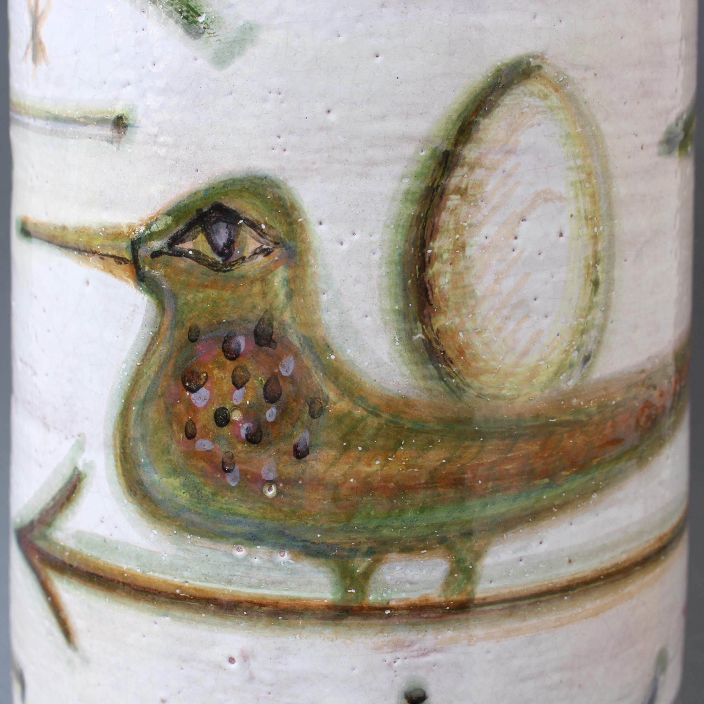 Decorative French Ceramic Bottle-Shaped Vase by David Sol, circa 1950s 10