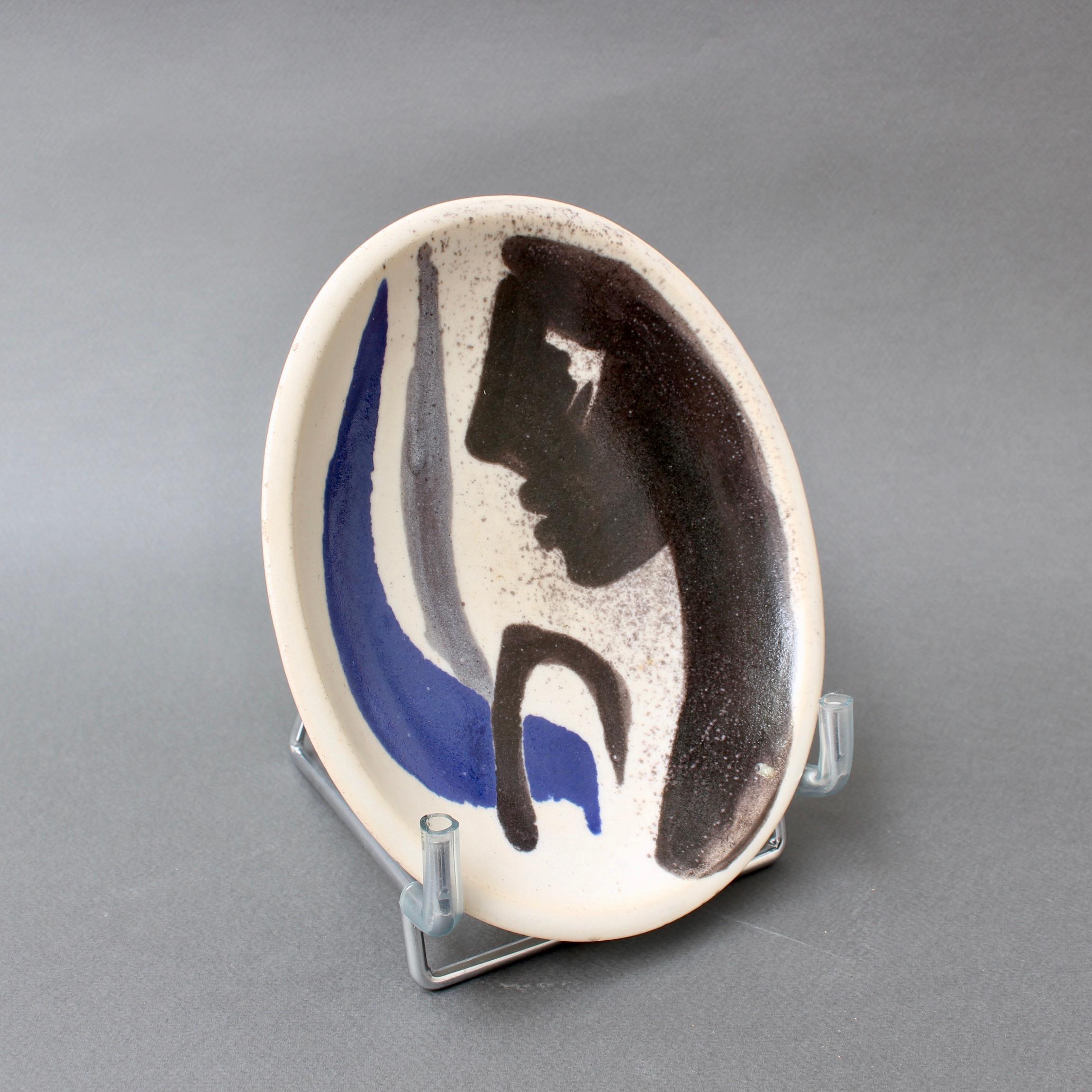 Hand-Painted Decorative French Ceramic Bowl by Mado Jolain 'circa 1950s'