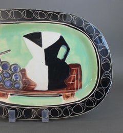 Plat décoratif en céramique française par Jacques Pouchain pour Poët-Laval
