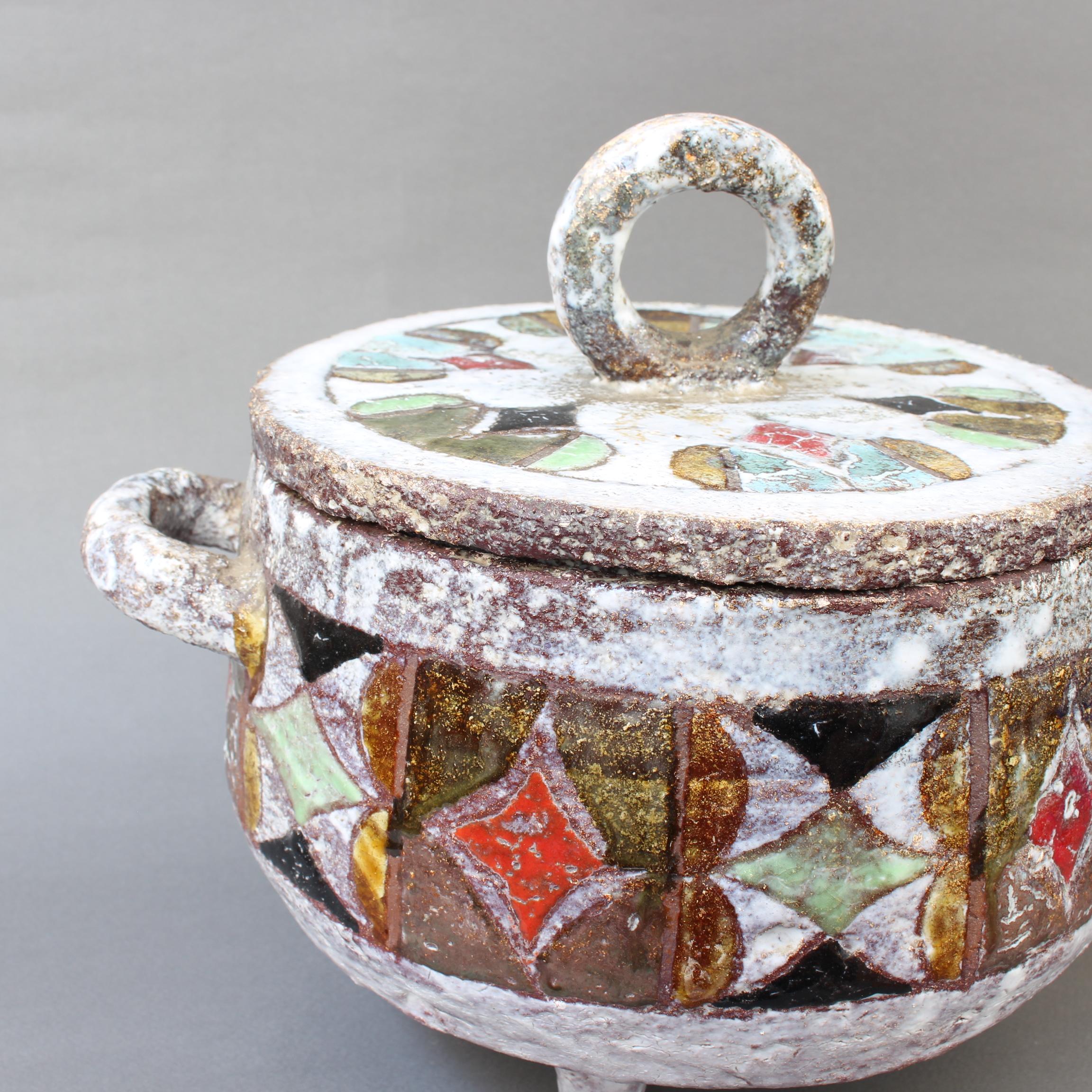 Decorative French Ceramic Tureen/Table Centrepiece by Fernande Kohler, c. 1960s 8